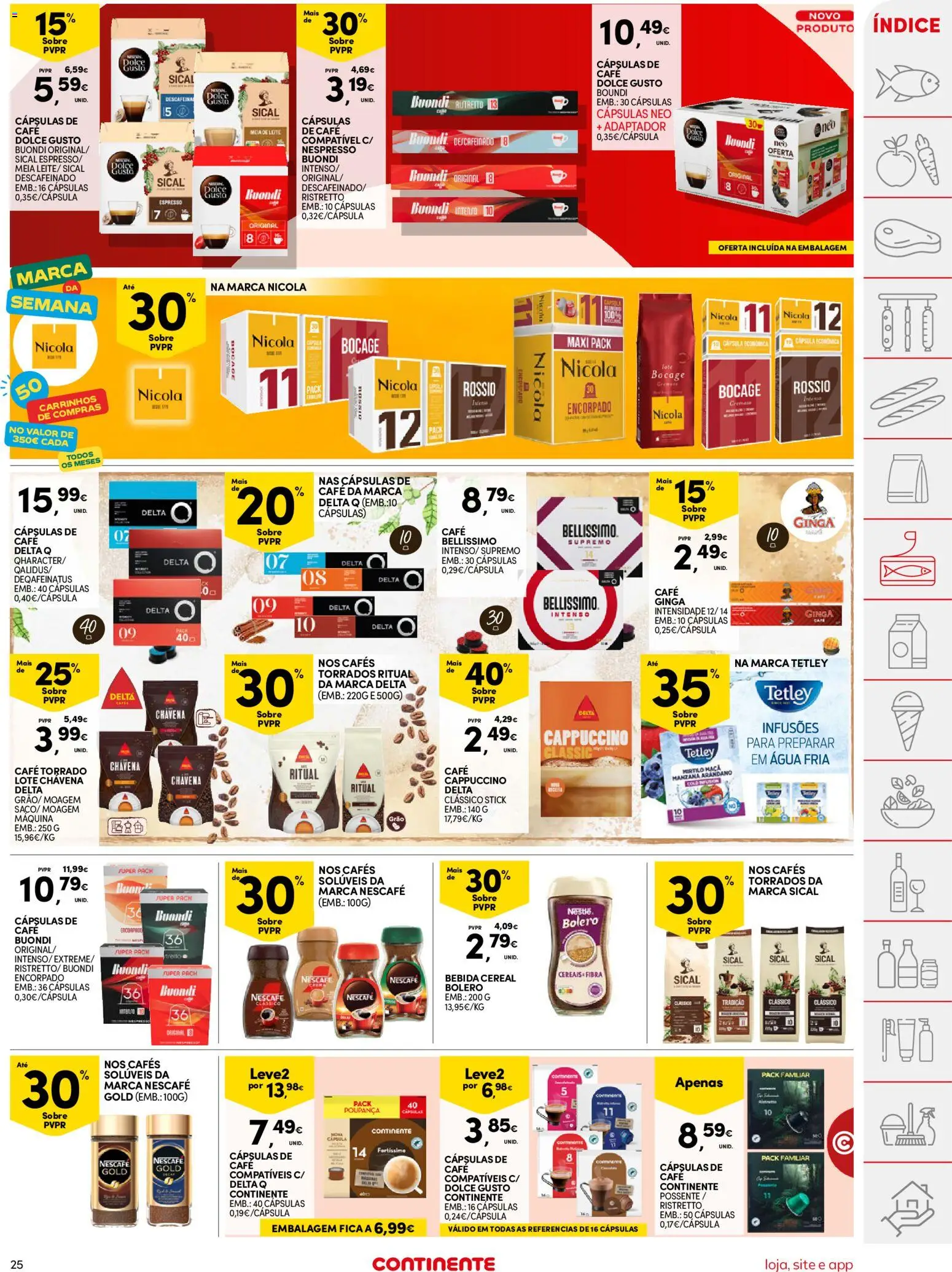 Continente folheto │ válido de 11/08/2026 | Página: 25 | Produtos: Adaptador, Delta q, Cápsulas, Leite