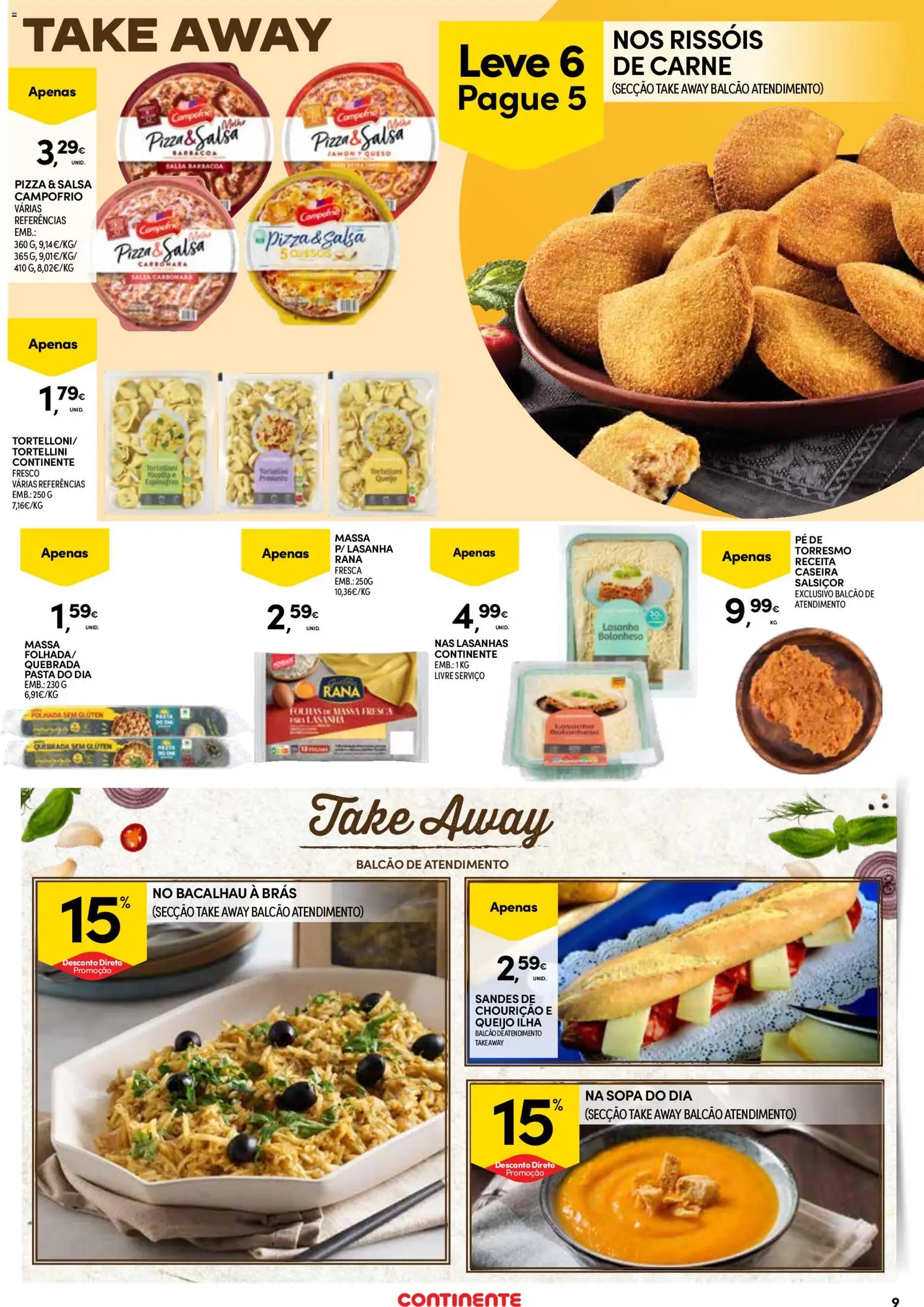 Continente Açores  │ válido de 16.04.2026 | Página: 9 | Produtos: Bacalhau, Sopa, Carne, Massa