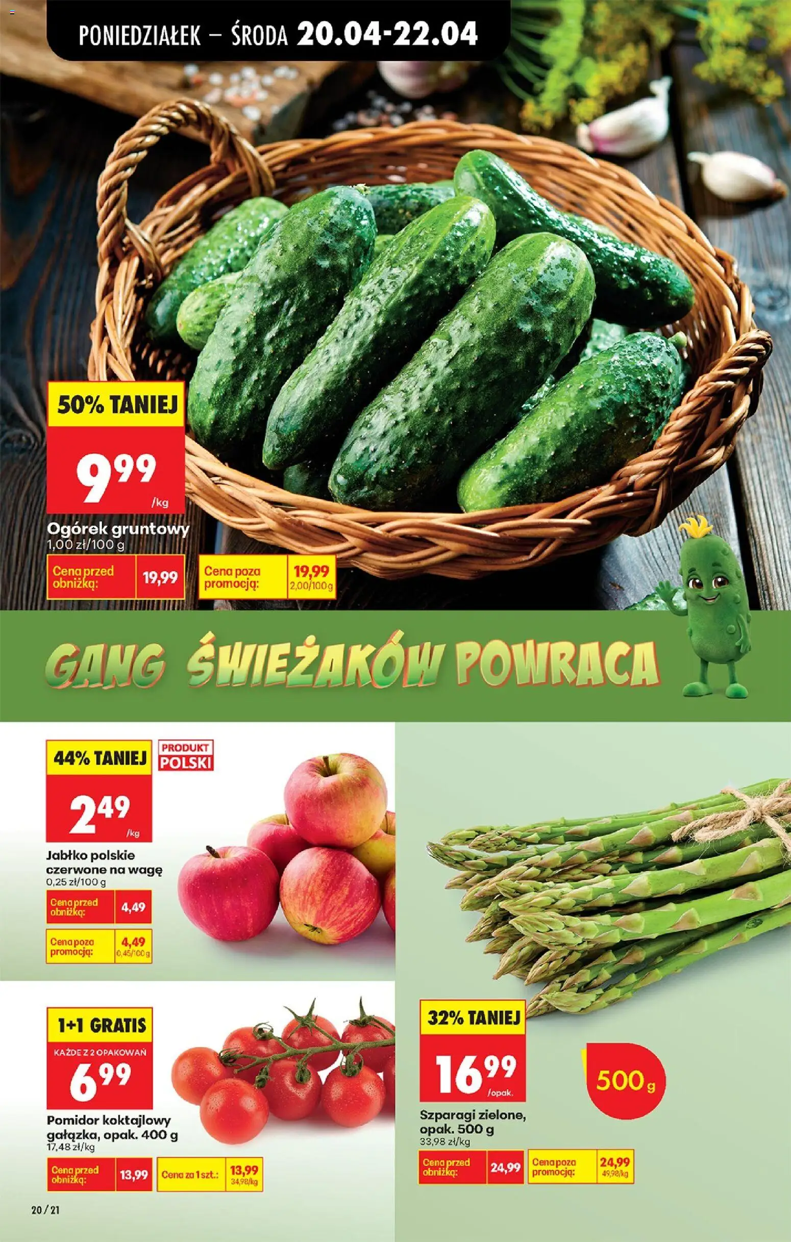 Biedronka gazetka od poniedziałku od 20.04.2026 | Strona: 42 | Produkty: Szparagi