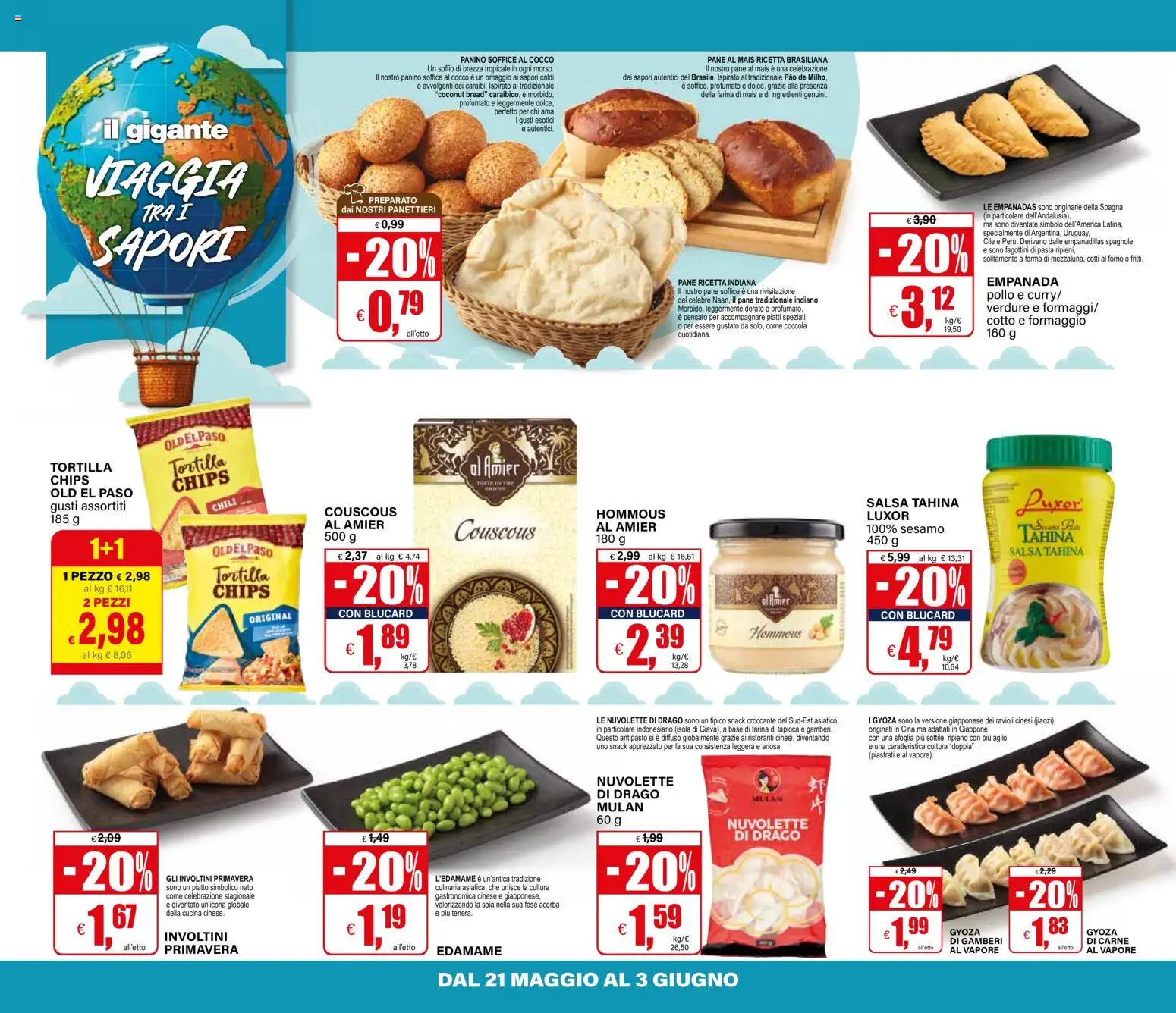 Volantino Il Gigante del 21.05.2026 | Pagina: 34 | Prodotti: Pane, Gamberi, Mais, Piatto