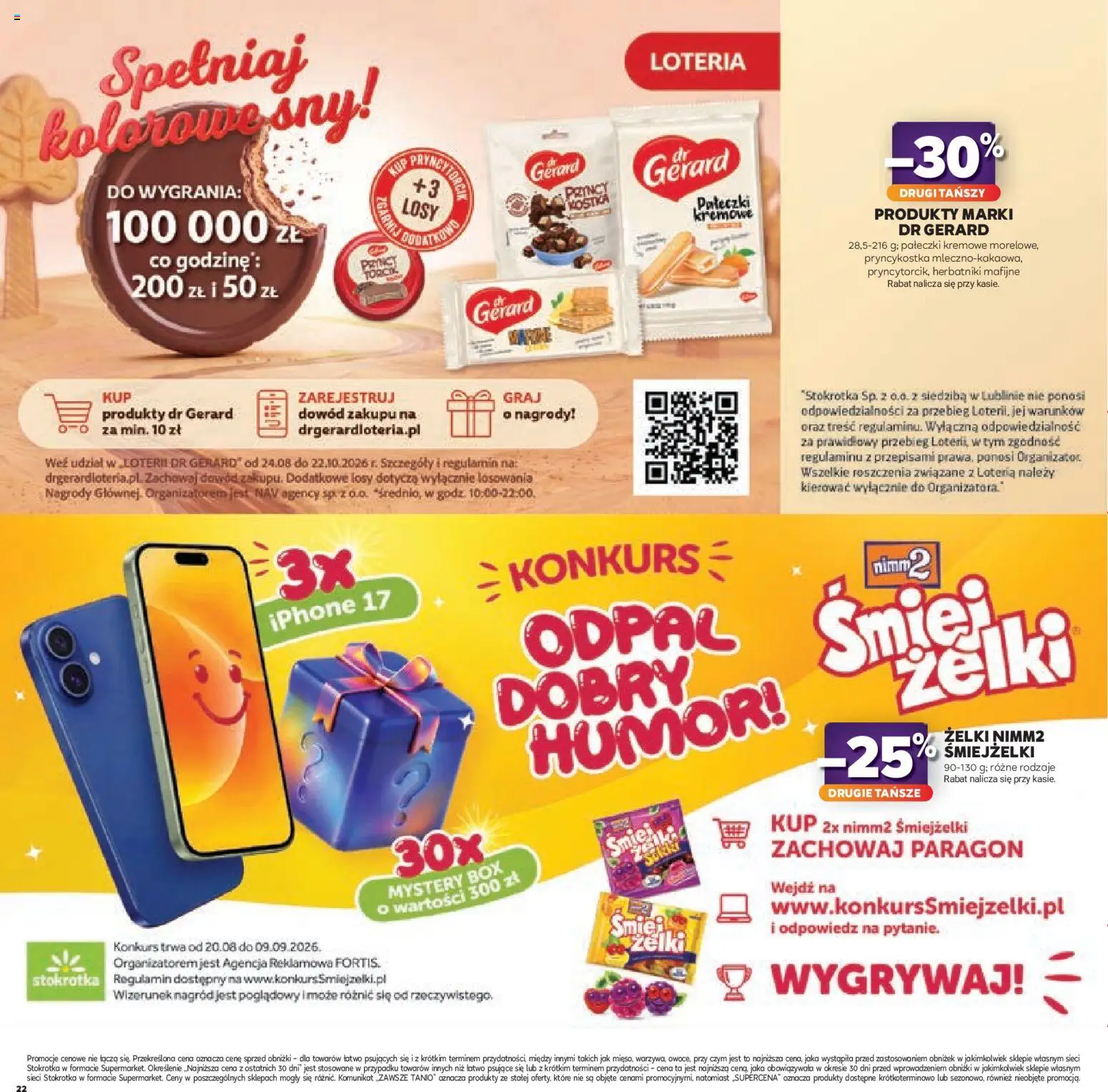 Stokrotka gazetka - Katalog Kulinarny od 20.08.2026 | Strona: 22 | Produkty: Stokrotka, Herbatniki, Żelki