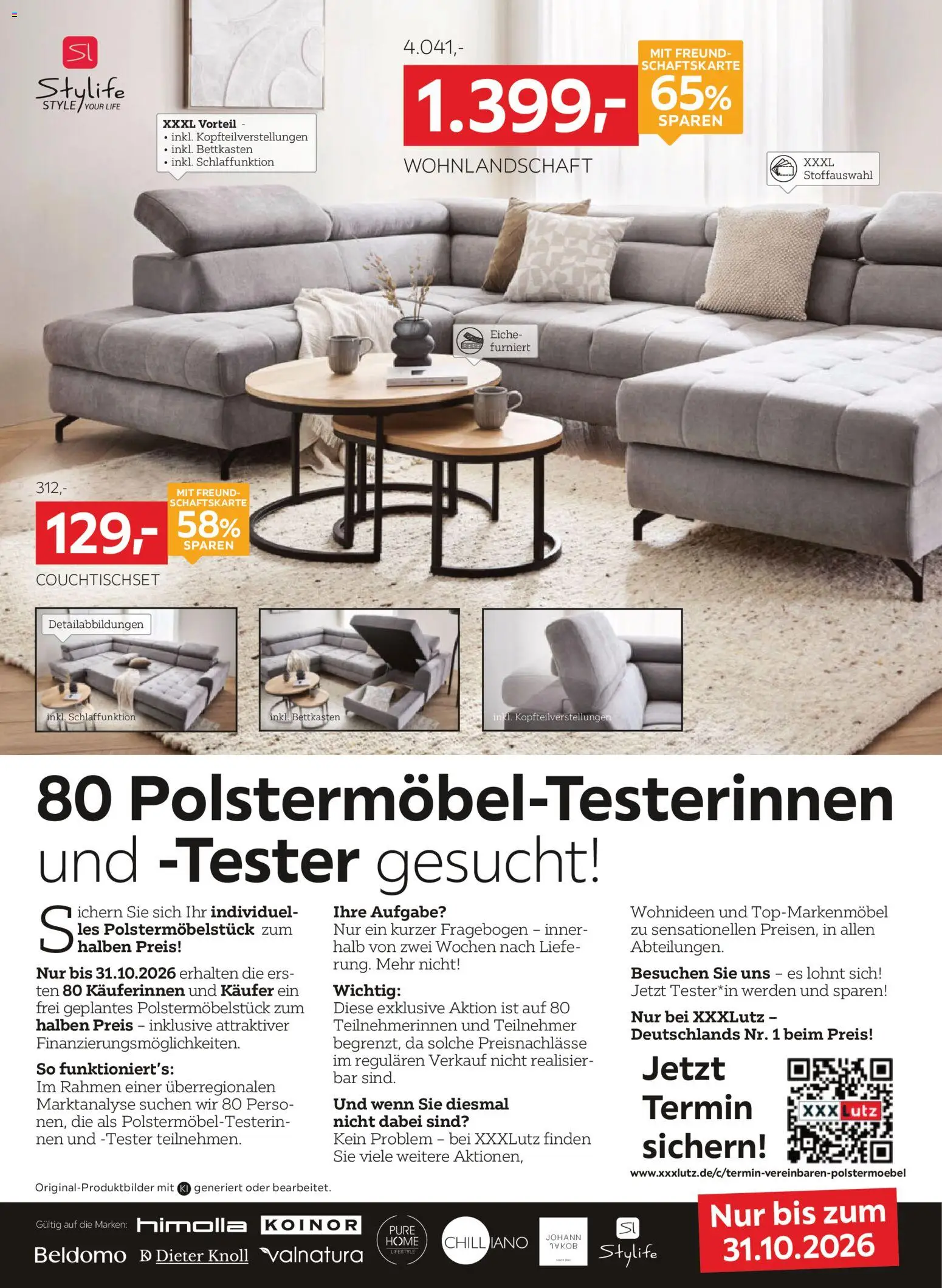 XXXLutz Nr. 1 beim Preis – gültig ab 17.10.2026 | Seite: 4 | Produkte: Top, Hocker, Tisch