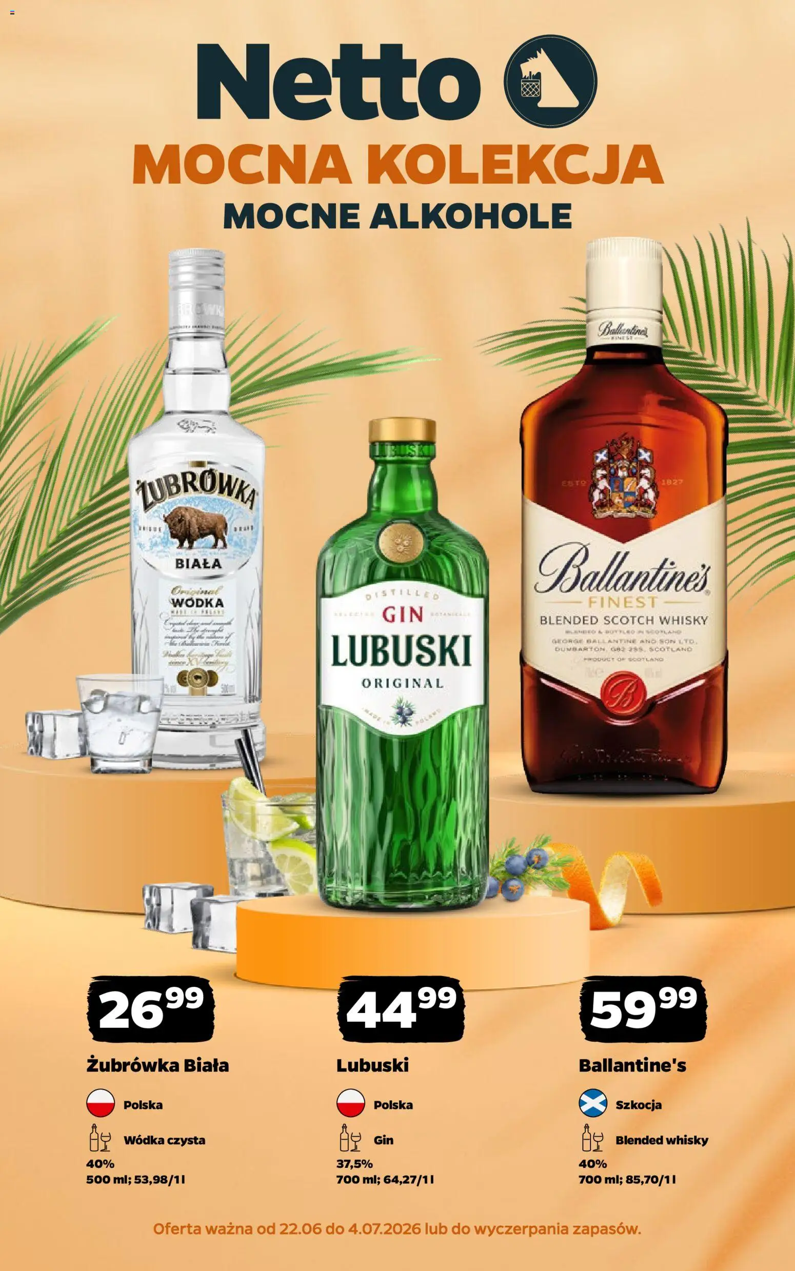 Netto gazetka - Alkohole mocne od 22.06.2026 | Strona: 1