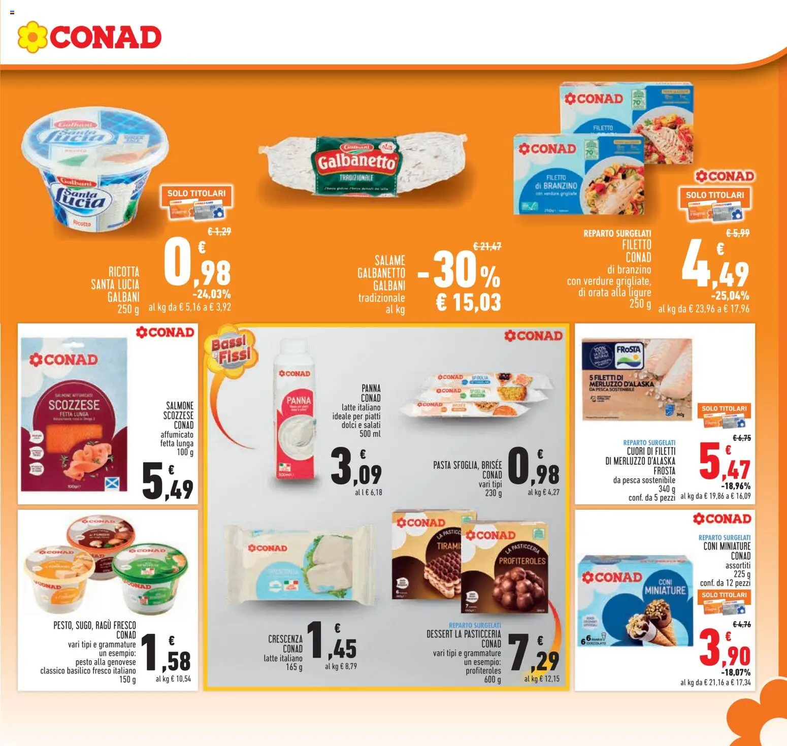 Volantino Conad del 22/10/2026 | Pagina: 15 | Prodotti: Salame, Pasta sfoglia, Pesca, Dessert