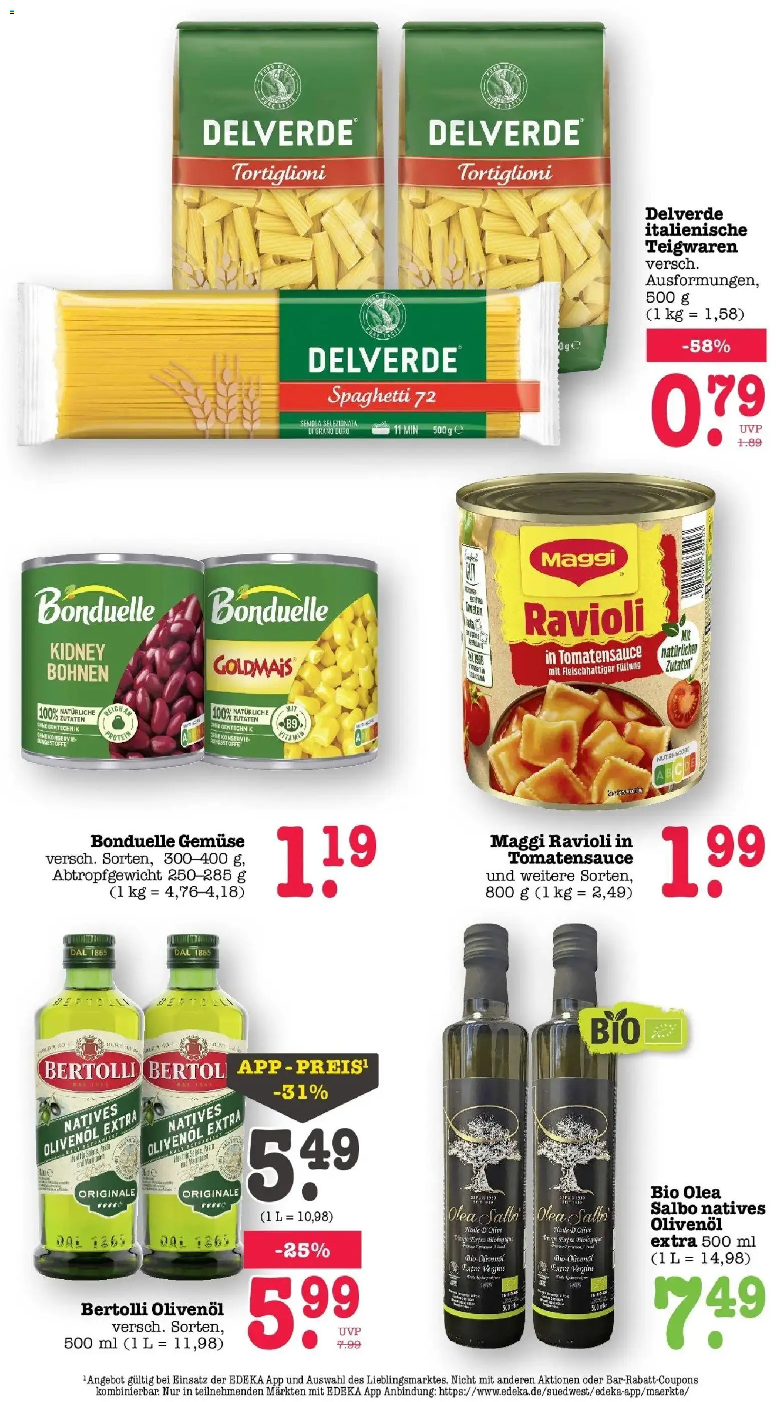 Edeka Prospekt Offenbach (ab 17.08.2026) » Angebote Online | Seite: 39 | Produkte: Maggi, Spaghetti, Bertolli olivenol, Gemüse