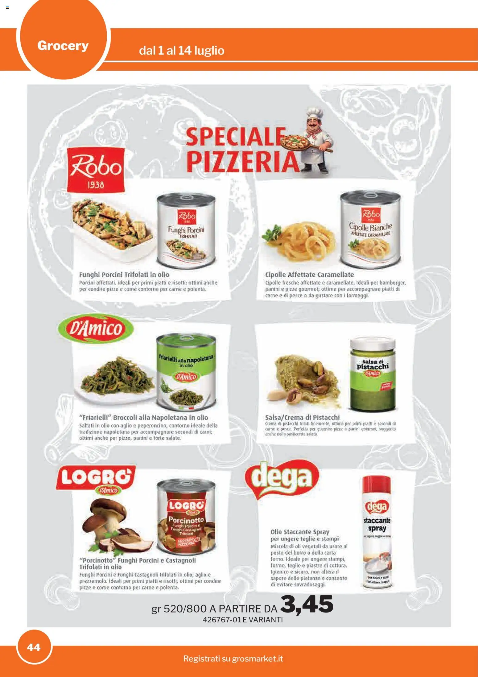 Volantino Sogegross del 01/07/2026 | Pagina: 44 | Prodotti: Crema, Olio, Burro, Broccoli