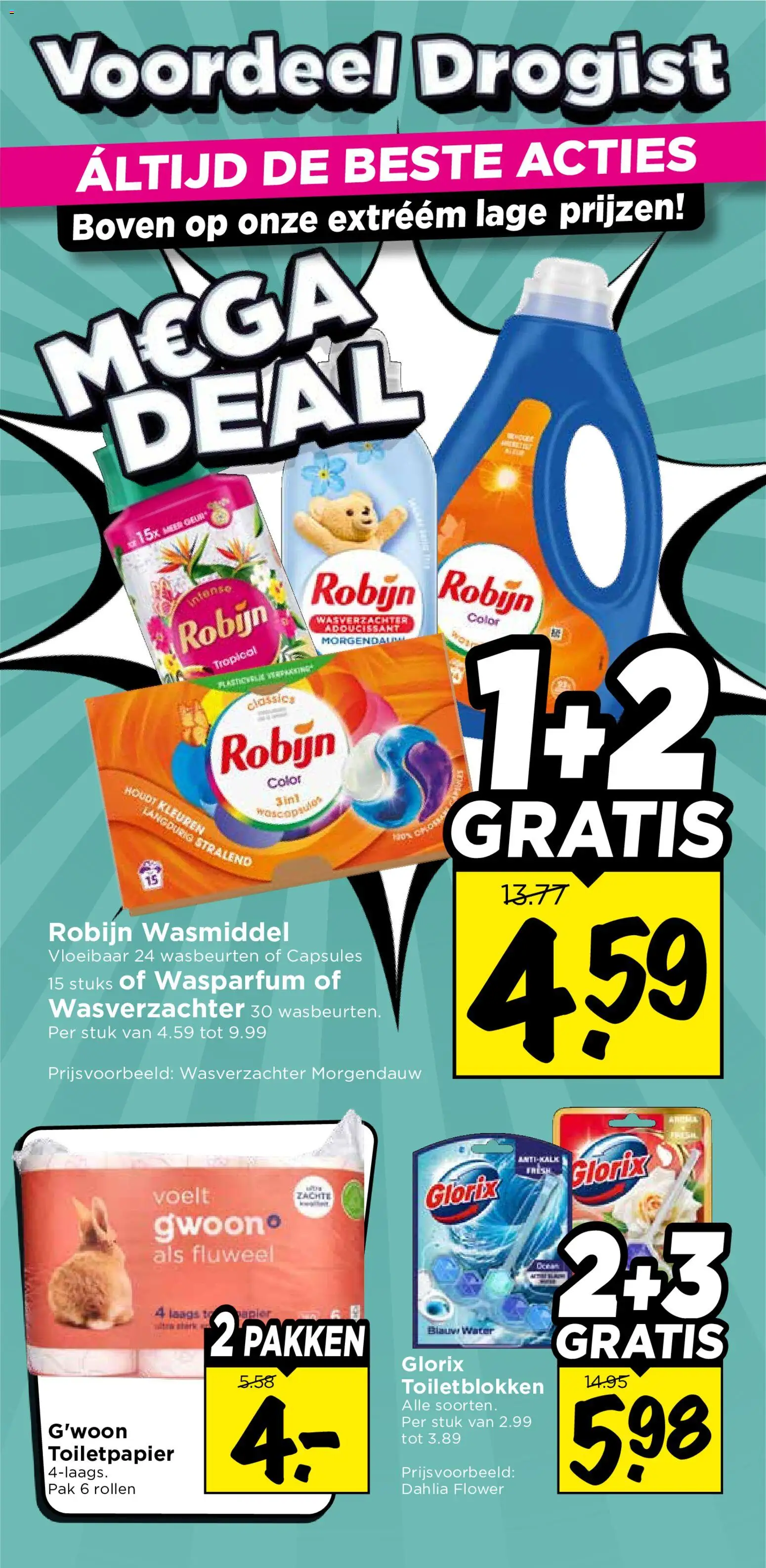 {H1} | Pagina: 9 | Producten: Wasmiddel, Capsules, Toiletpapier, Water