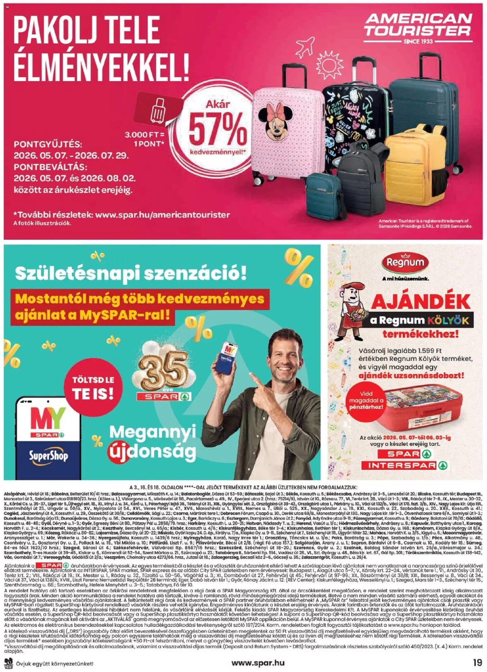 Spar akciós ujság - amely érvényes a következő dátumtól: 07.05.2026 | Oldal: 19 | Termékek: Szőlő, Kapu