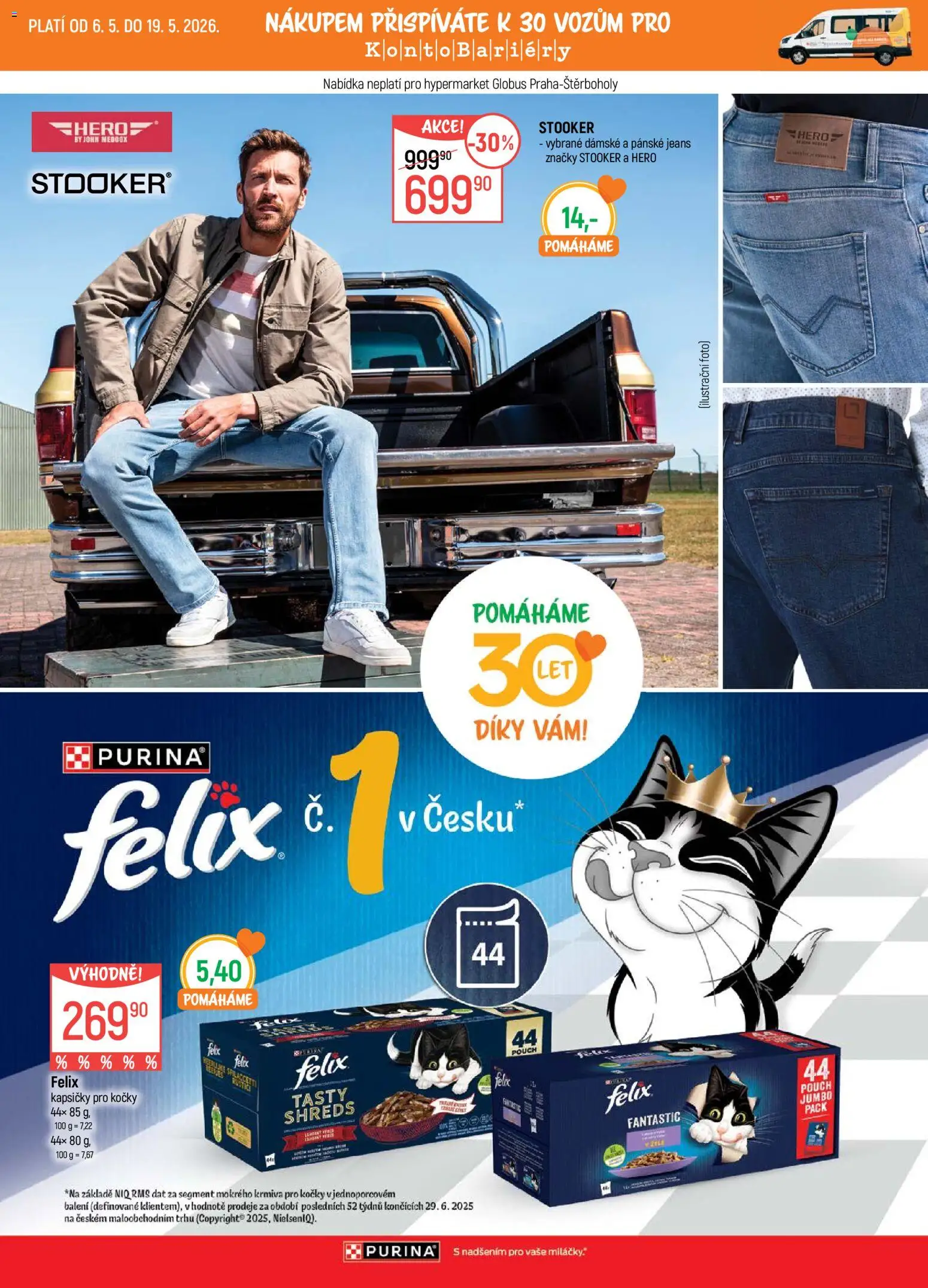 Globus leták - Praha-Štěrboholy od 06.05.2026 | Strana: 30 | Produkty: Felix, Purina, Kapsičky pro kočky, Felix kapsičky