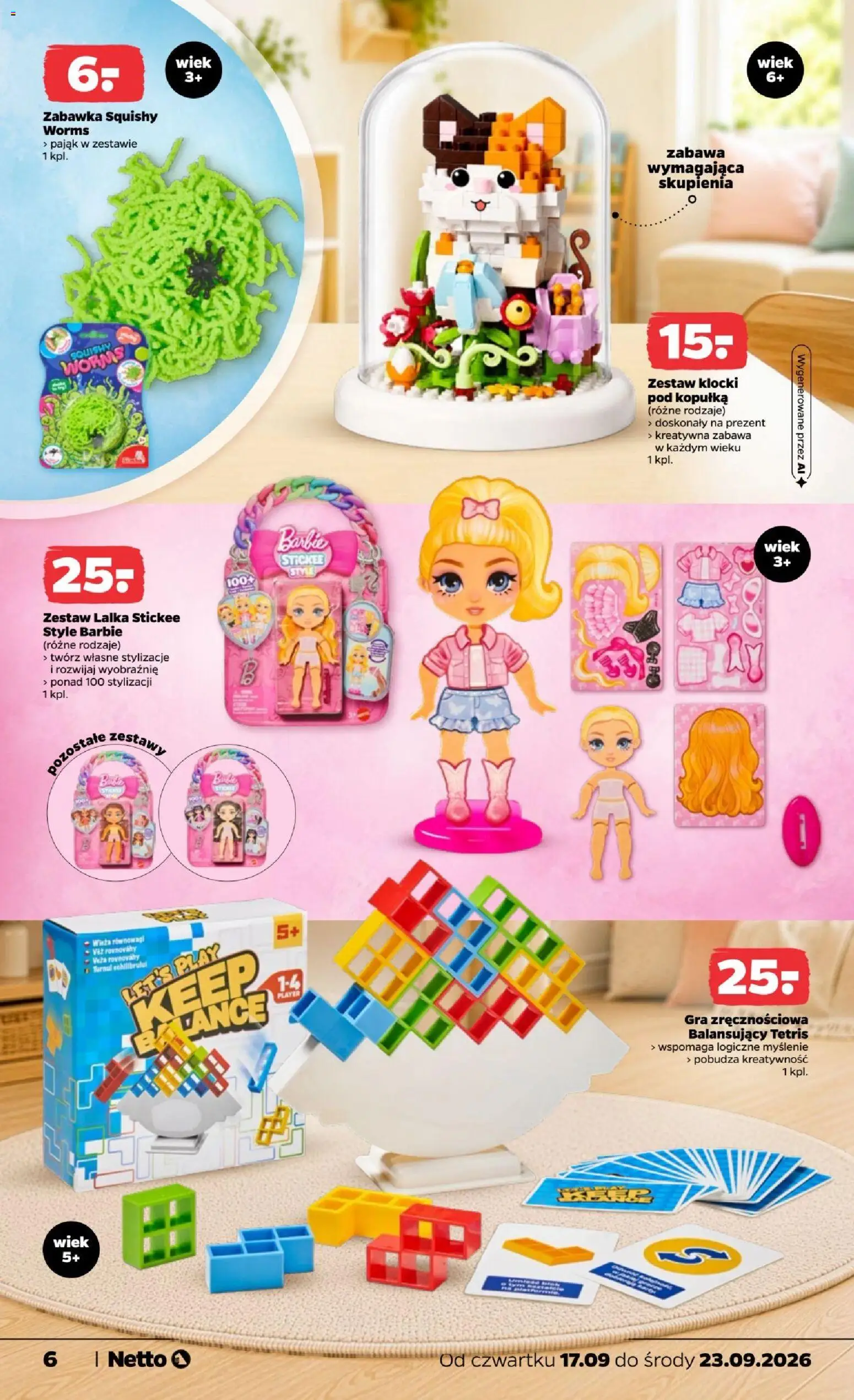 Netto gazetka od czwartku NonFood od 17.09.2026 | Strona: 6 | Produkty: Gra, Lalka, Barbie