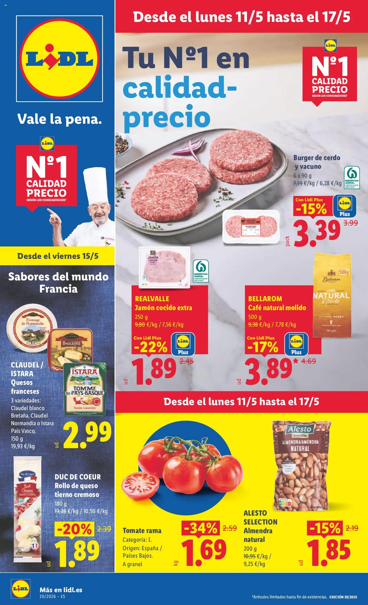 Lidl folleto │ válido desde el 11.05.2026 | Página: 3 | Productos: Café, Jamón, Jamón cocido, Cerdo