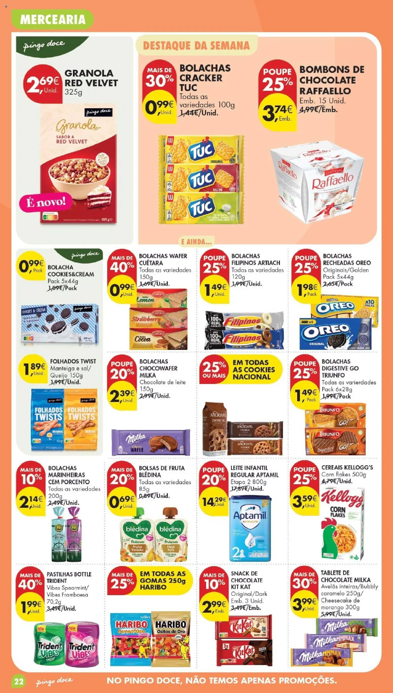 Pingo Doce folheto Poupe Esta Semana Madeira │ válido de 06/10/2026 | Página: 22 | Produtos: Avelãs, Mercearia, Bolachas, Maça