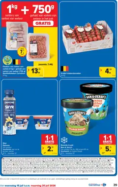 Oesters van varken van weleer (1 kg) + gehakt van varken van weleer (750 g) Kwaliteitsketen Carrefour, Oesters van varken van weleer (1 kg) + gehakt van varken van weleer (750 g) - Voorbeeld van een folder van Carrefour, geldig van 15/07/2026 | Pagina: 39