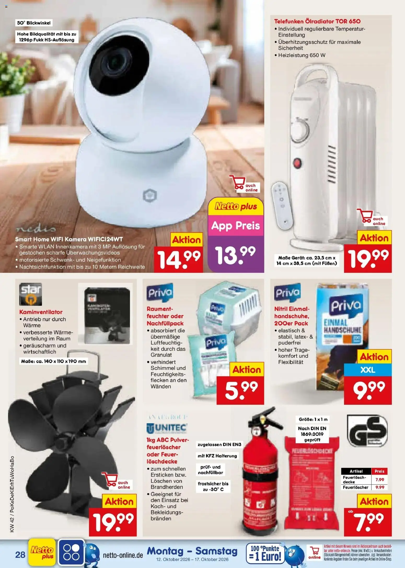 Netto Marken-Discount Prospekt Ludwigshafen-Edigheim (ab 12.10.2026) » Angebote | Seite: 38 | Produkte: Kamera, Decke, Handschuhe
