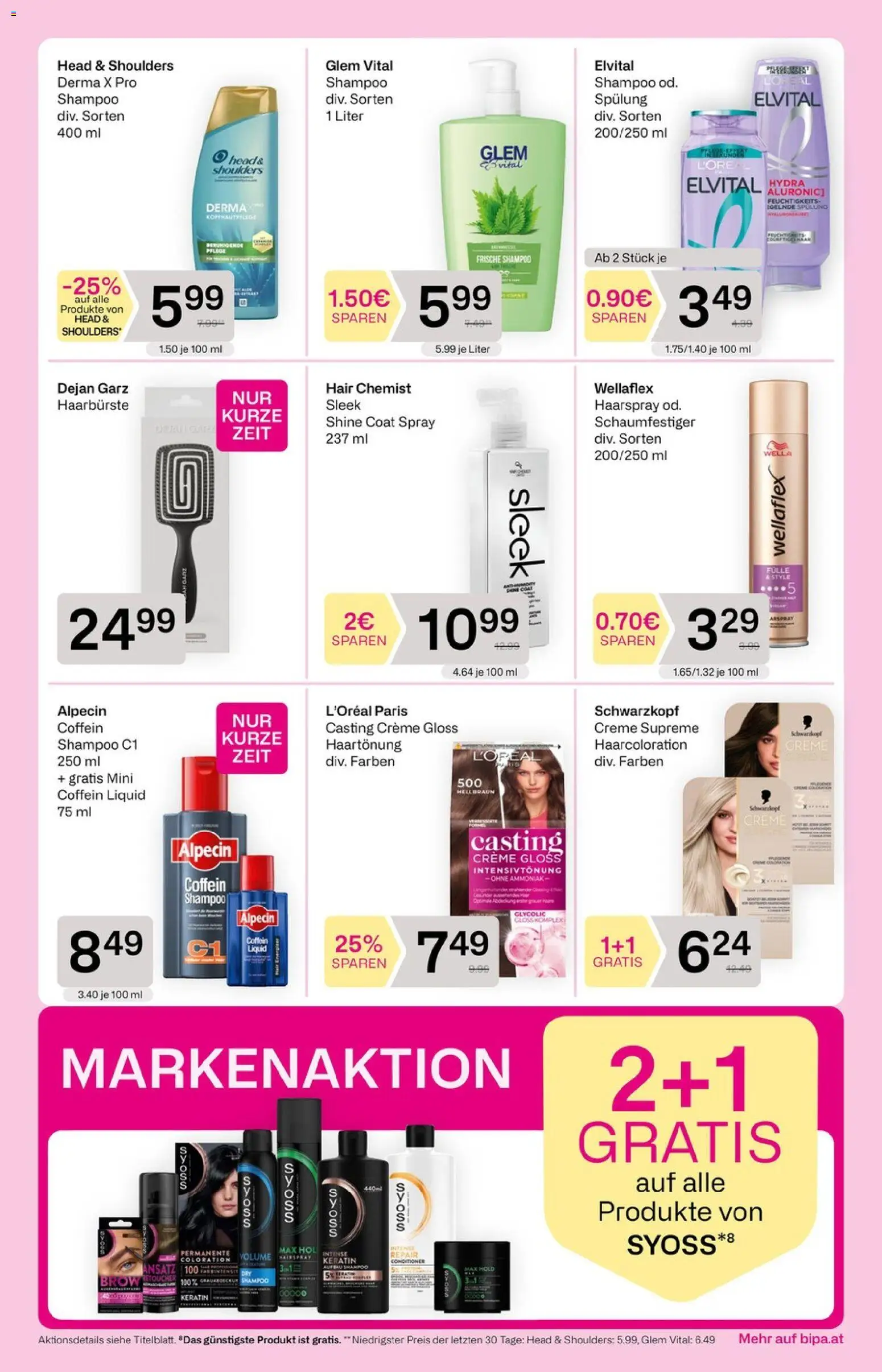 Bipa Flugblatt gültig ab 01.10.2026 | Seite: 5 | Produkte: Shampoo, Spülung, Haarspray, Creme