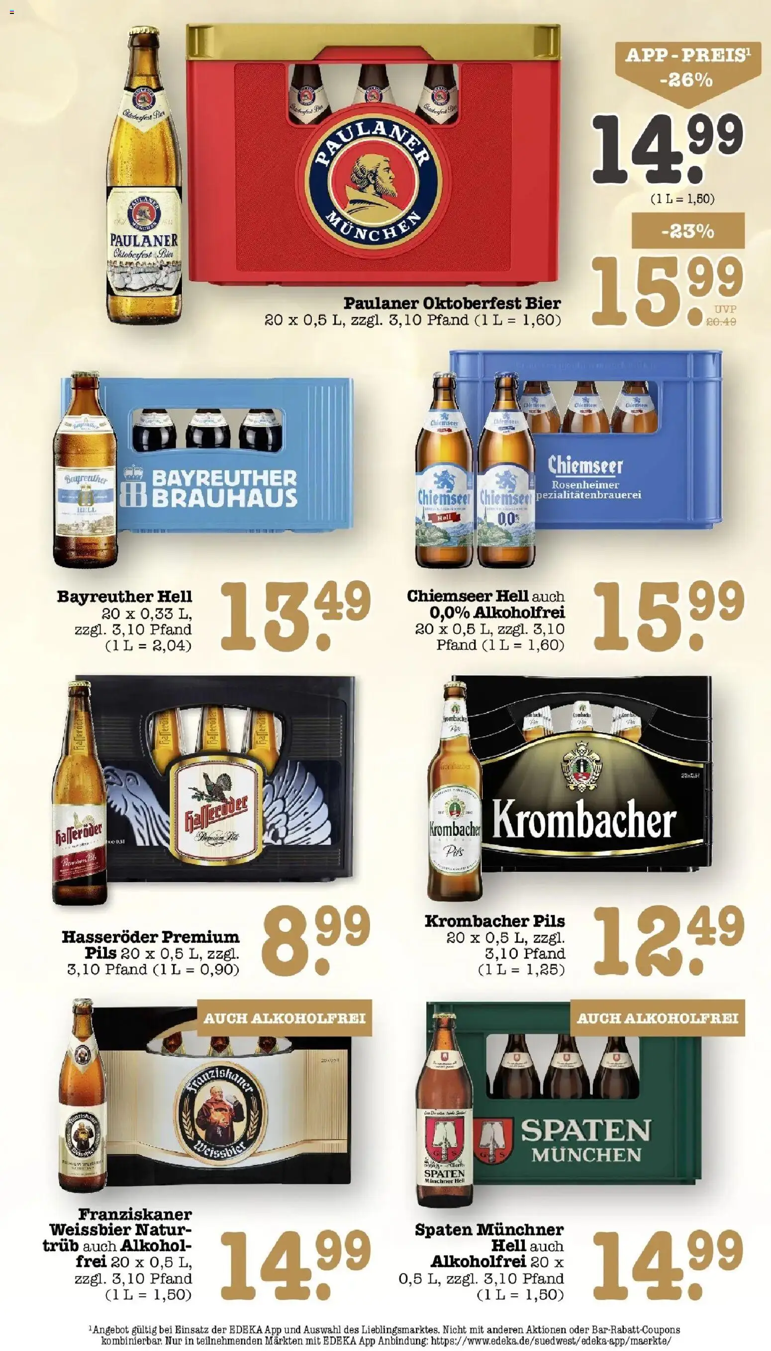 E center Prospekt Frankfurt-Sachsenhausen (ab 14.09.2026) zum Blättern | Seite: 51 | Produkte: Franziskaner, Bier, Weißbier, Pils