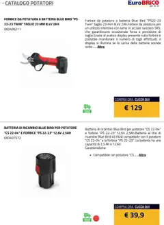 Anteprima del volantino Eurobrico Potatori catalogo valido a partire dal 23.07.2025 | Pagina: 13 | Prodotti: Monitorare, Forbice, Batteria