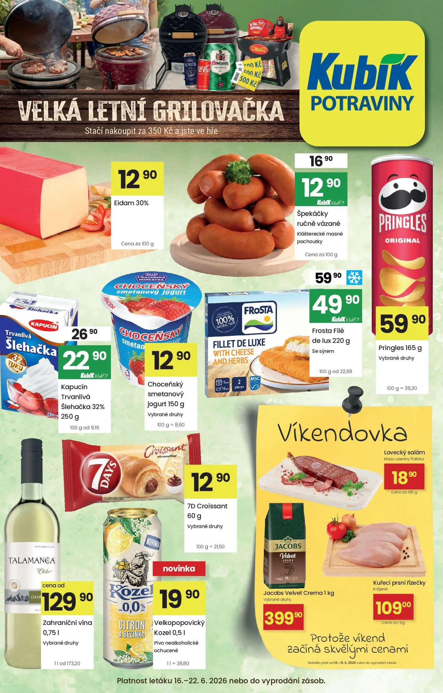 Kubík leták od 16.06.2026 | Strana: 1 | Produkty: Polička, Velvet, Citron, Potraviny