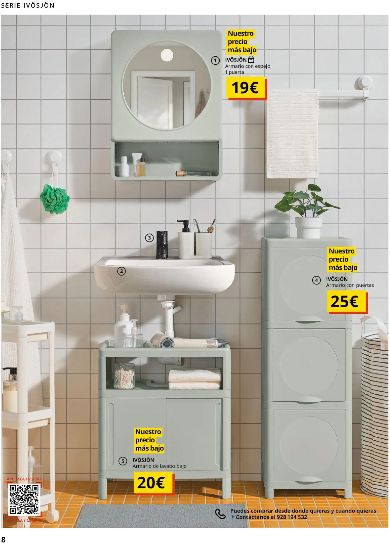 Catálogo IKEA Baňos │ válido desde el 01.02.2026 | Página: 8 | Productos: Armario, Lavabo