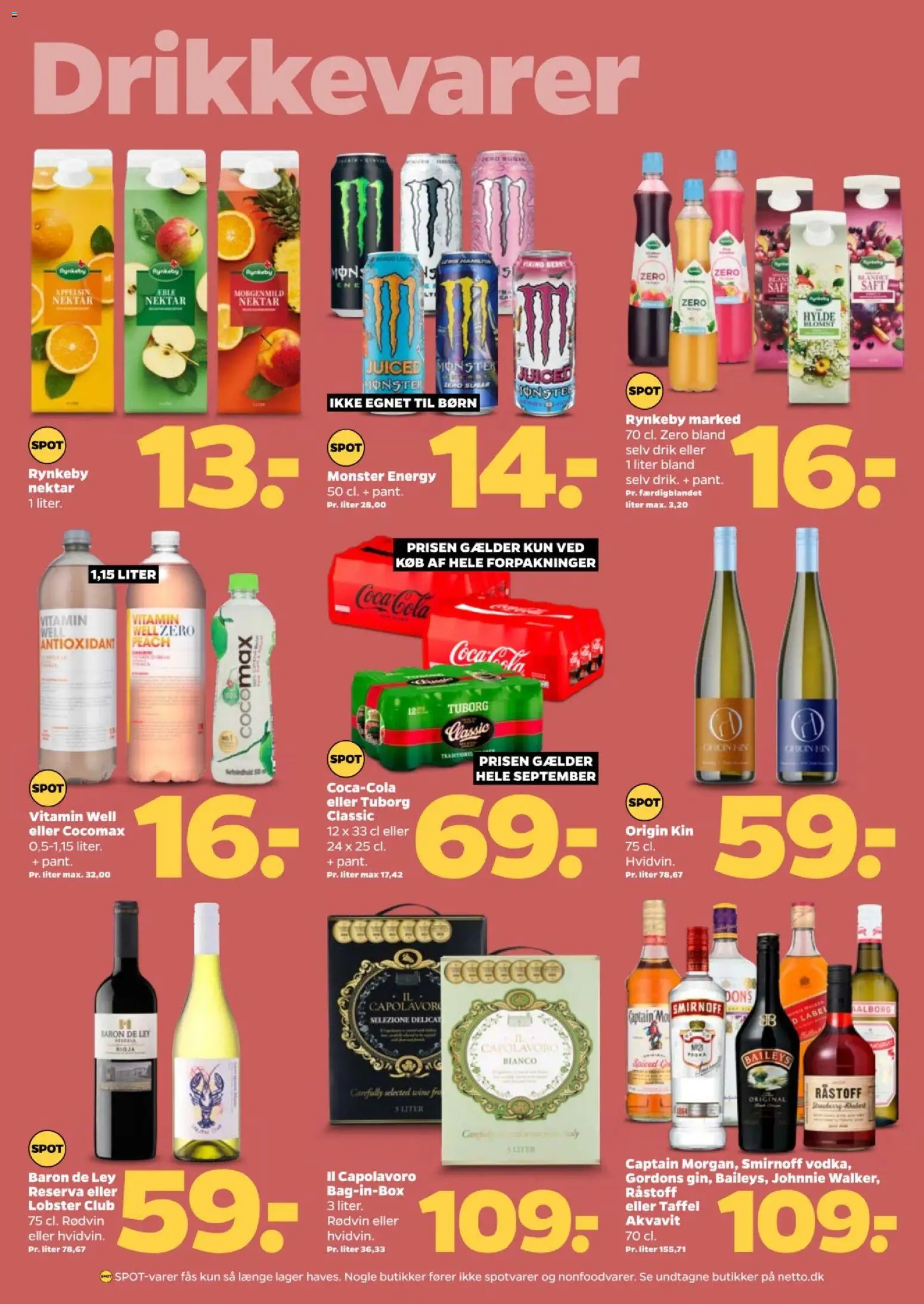 Netto tilbudsavis – gyldig fra 05/09/2026 | Side: 18 | Produkter: Baileys, Coca Cola, Cola, Rødvin