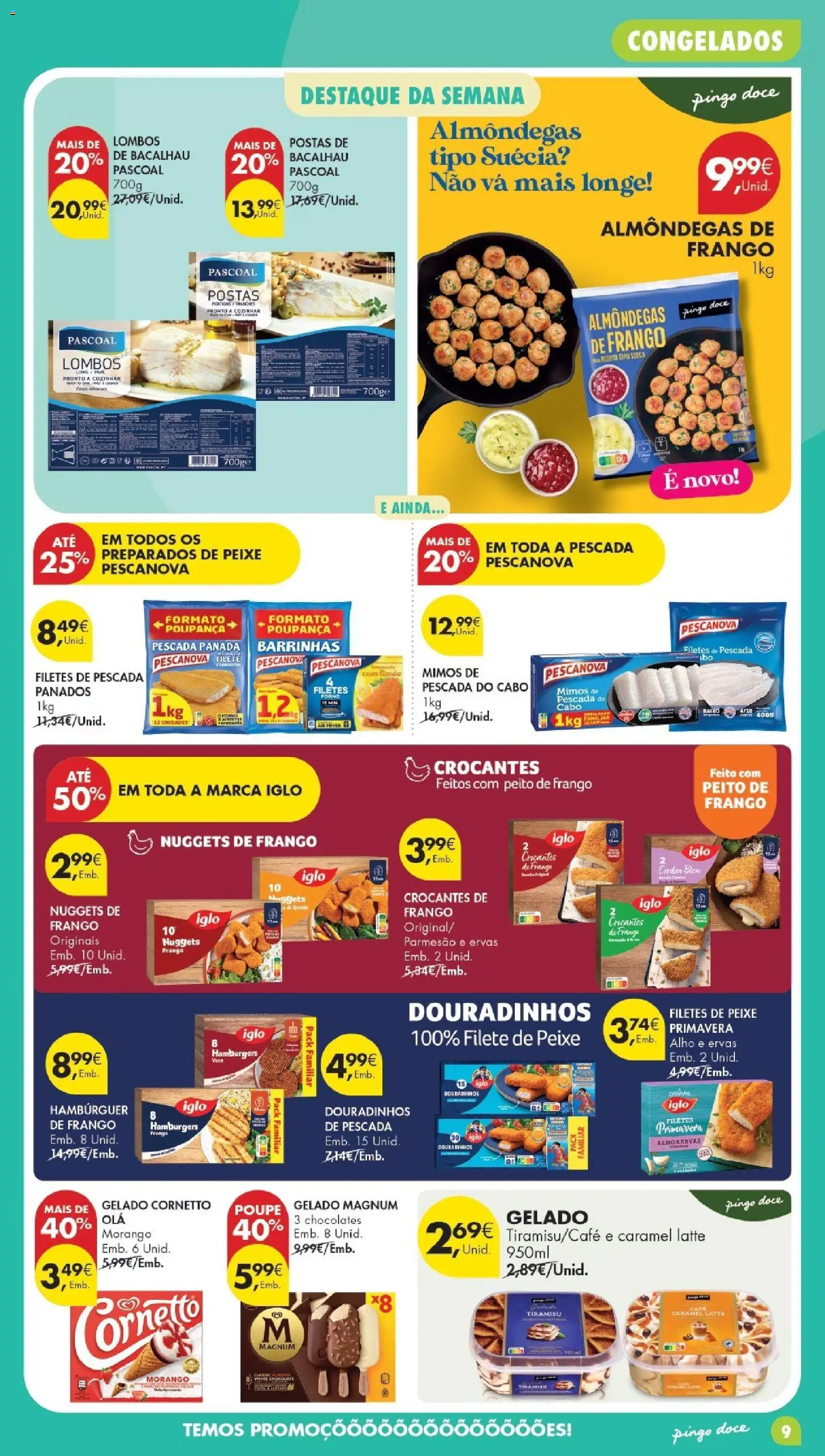 Pingo Doce Poupe Esta Semana Lojas Grandes │ válido de 29/09/2026 | Página: 9 | Produtos: Filetes de peixe, Pescada do cabo, Alho, Nuggets
