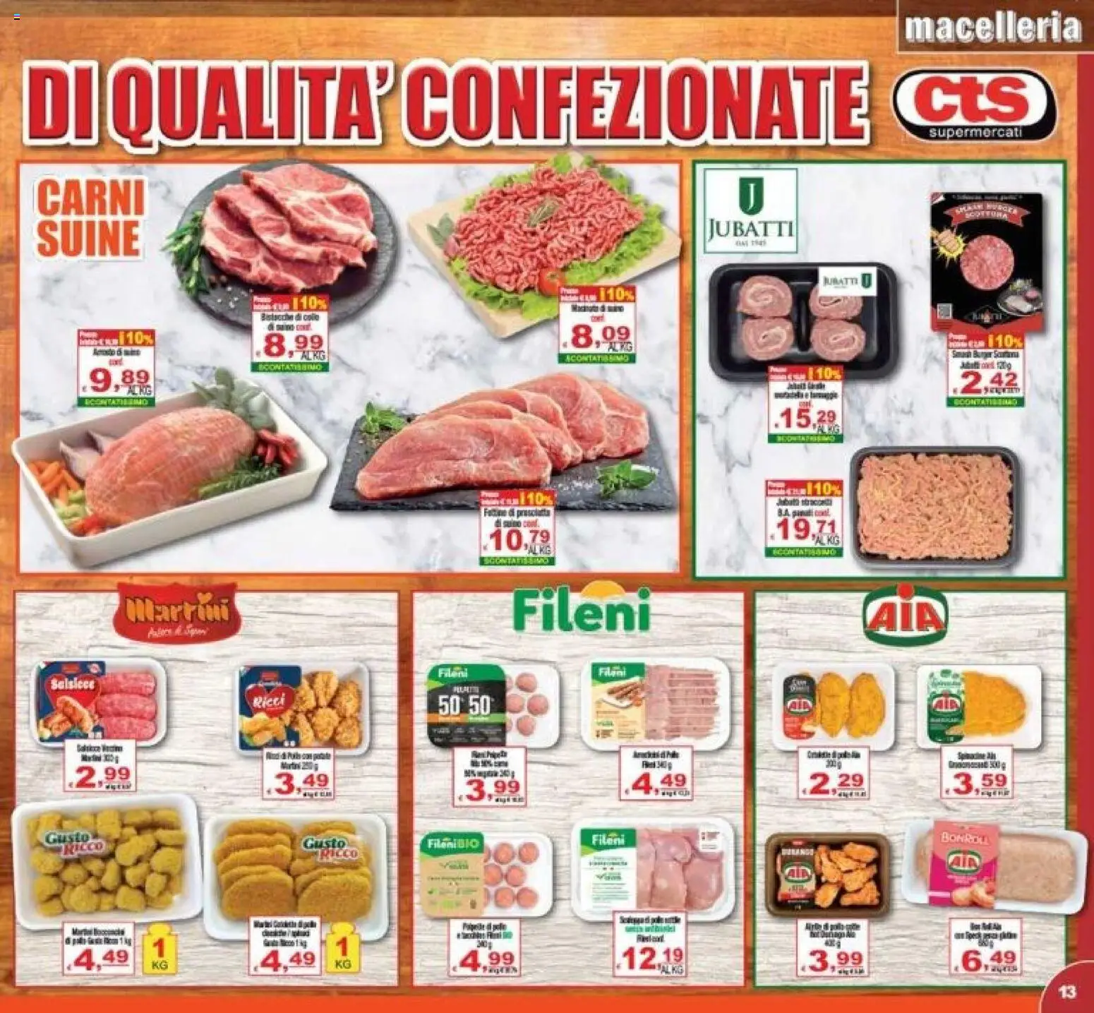 Volantino CTS del 14/10/2026 | Pagina: 13 | Prodotti: Salsicce