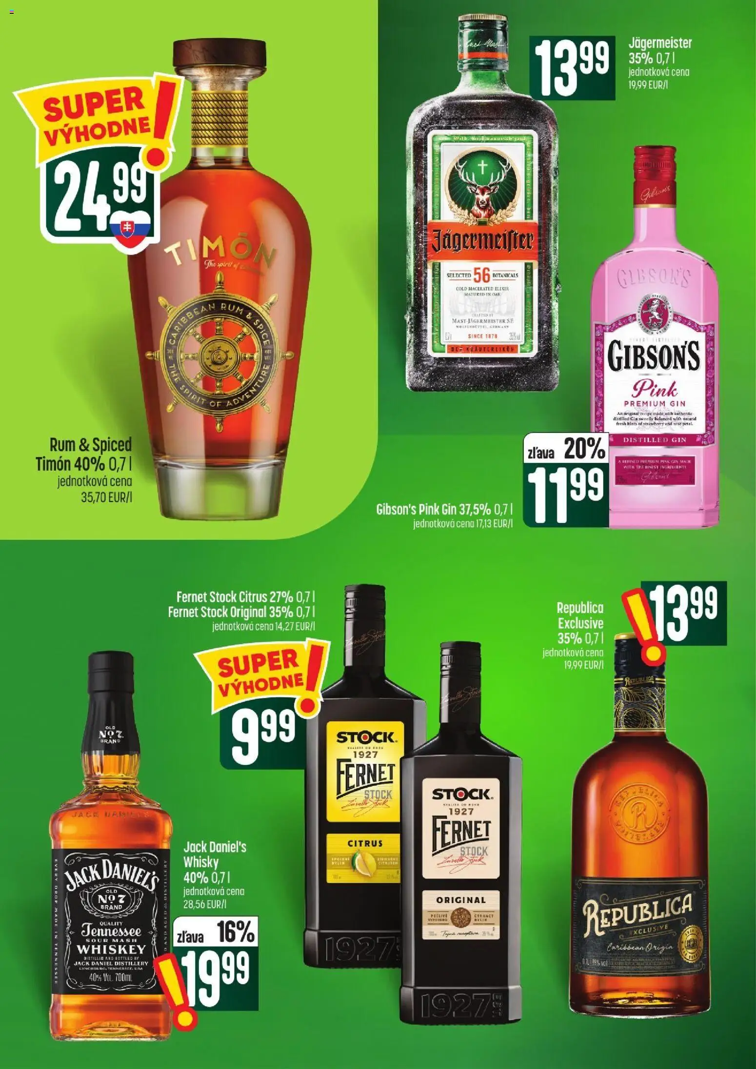 Nové COOP Jednota akcie – leták je platný od 15.10.2026 | Strana: 48 | Produkty: Republica, Whisky, Fernet Stock, Rum
