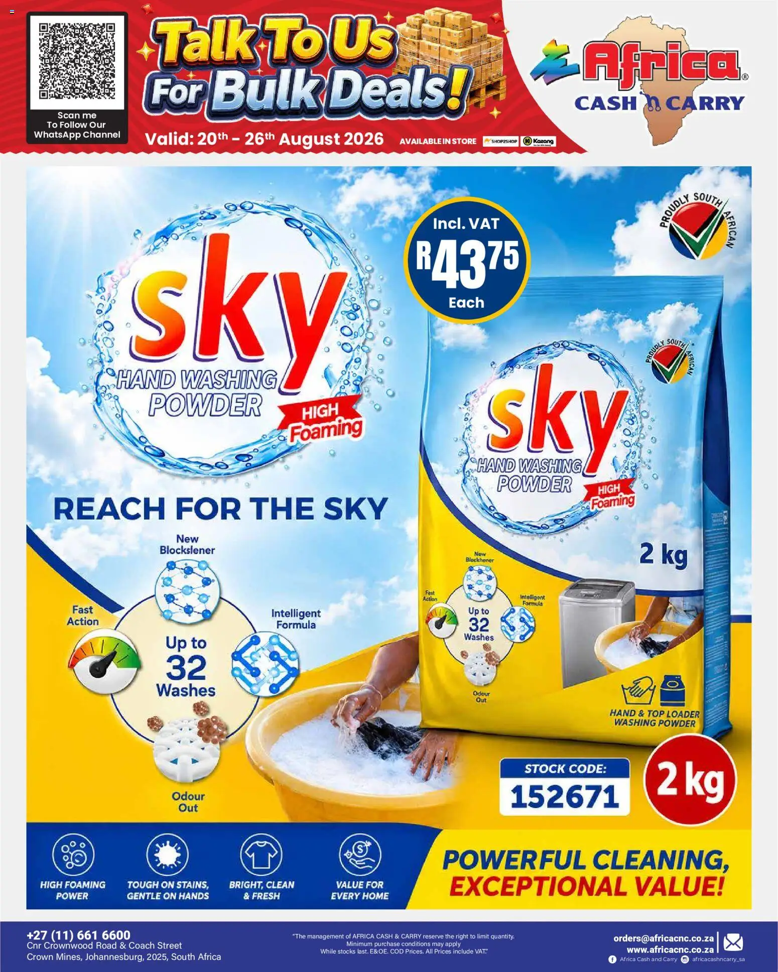 New Africa Cash & Carry catalogue – valid from 20/08/2026 | Page: 16 | Products: Powder, Stock, Washing powder