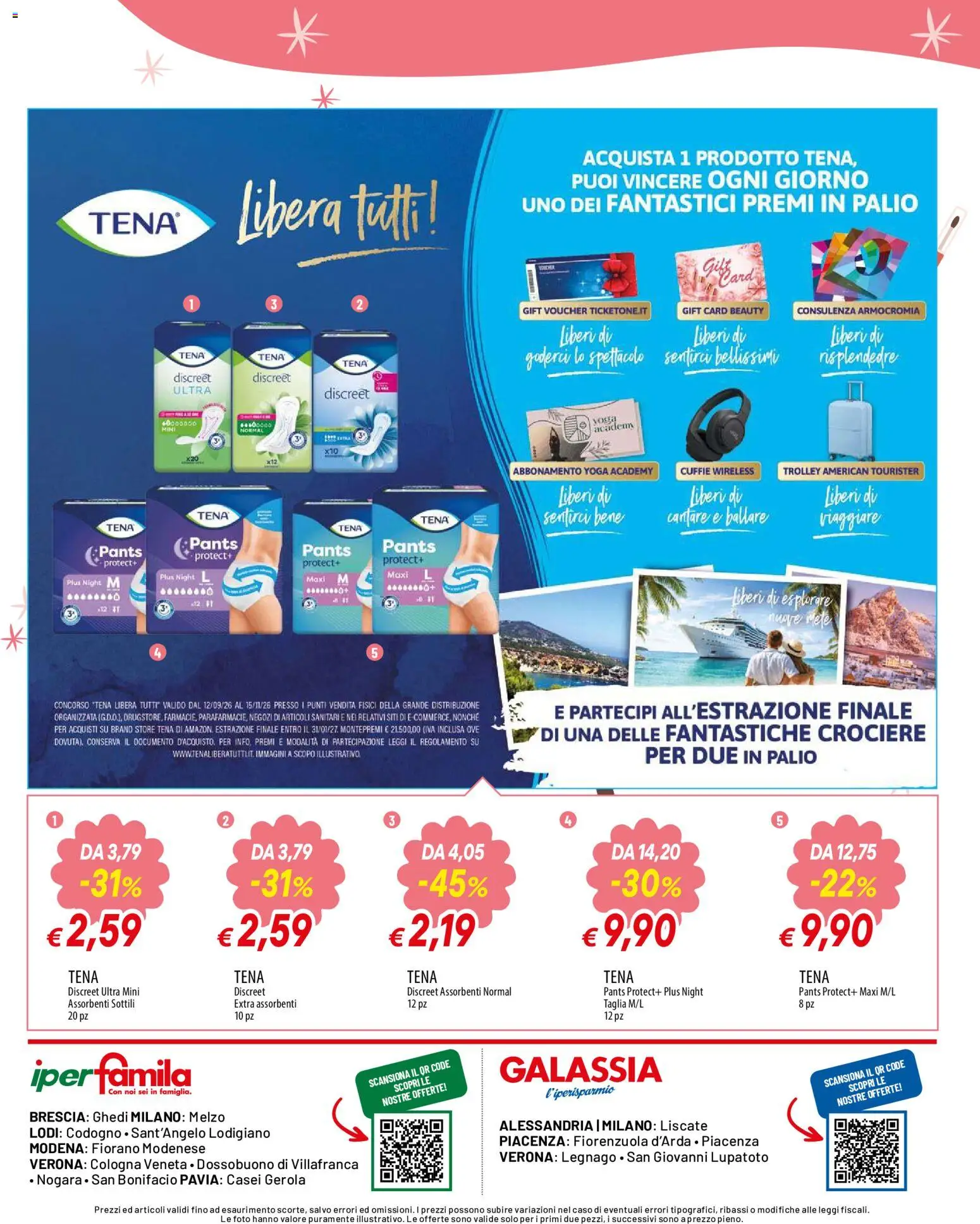 Volantino Galassia del 21/09/2026 | Pagina: 20 | Prodotti: Cuffie, Assorbenti, Trolley