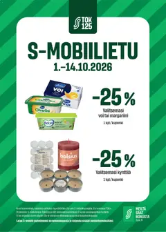 S-market-mainoslehti voimassa 01/10/2026 alkaen