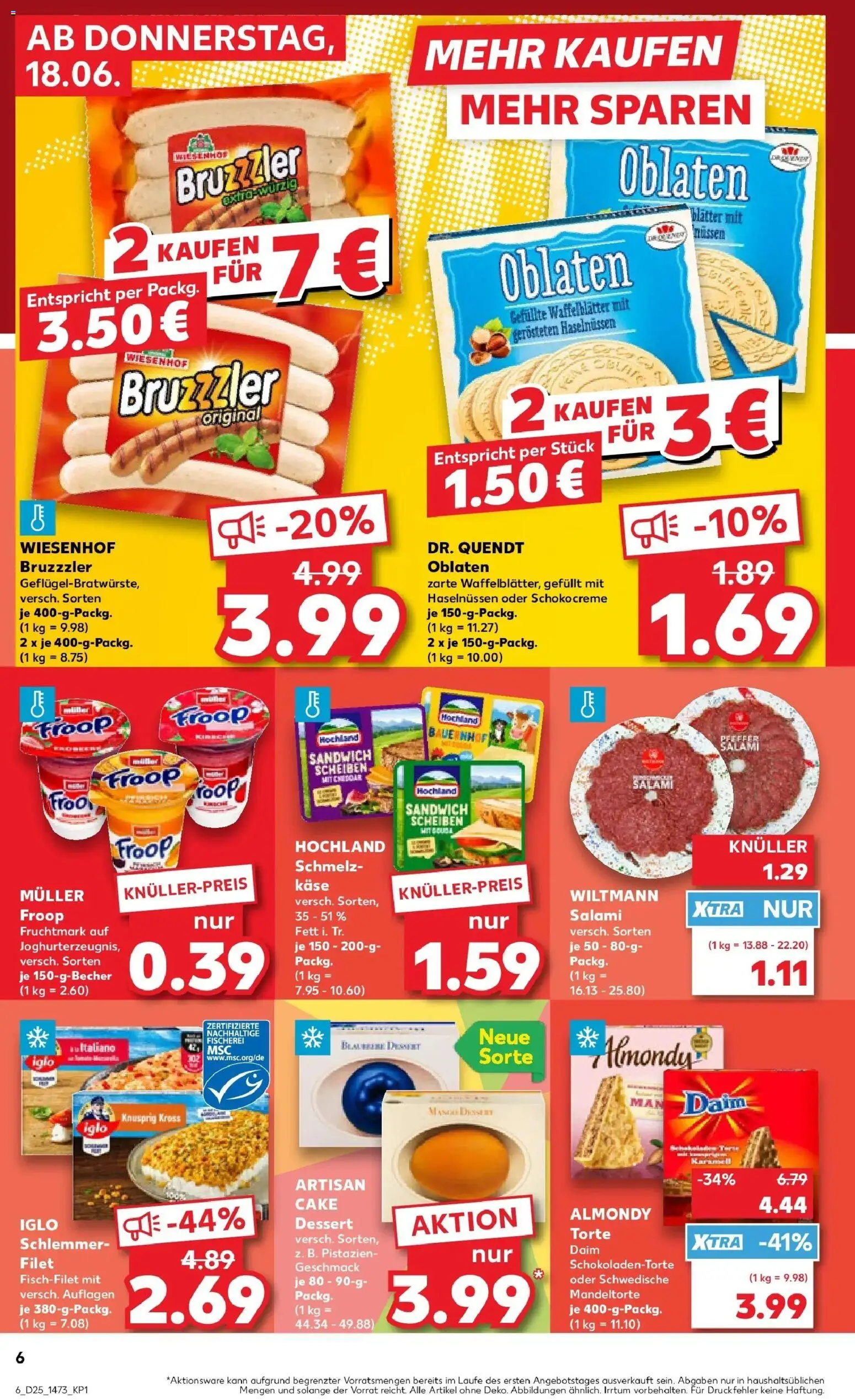 Kaufland Prospekt Herzberg (Elster) – gültig ab 15.06.2026 | Seite: 17 | Produkte: Froop, Käse, Iglo, Salami