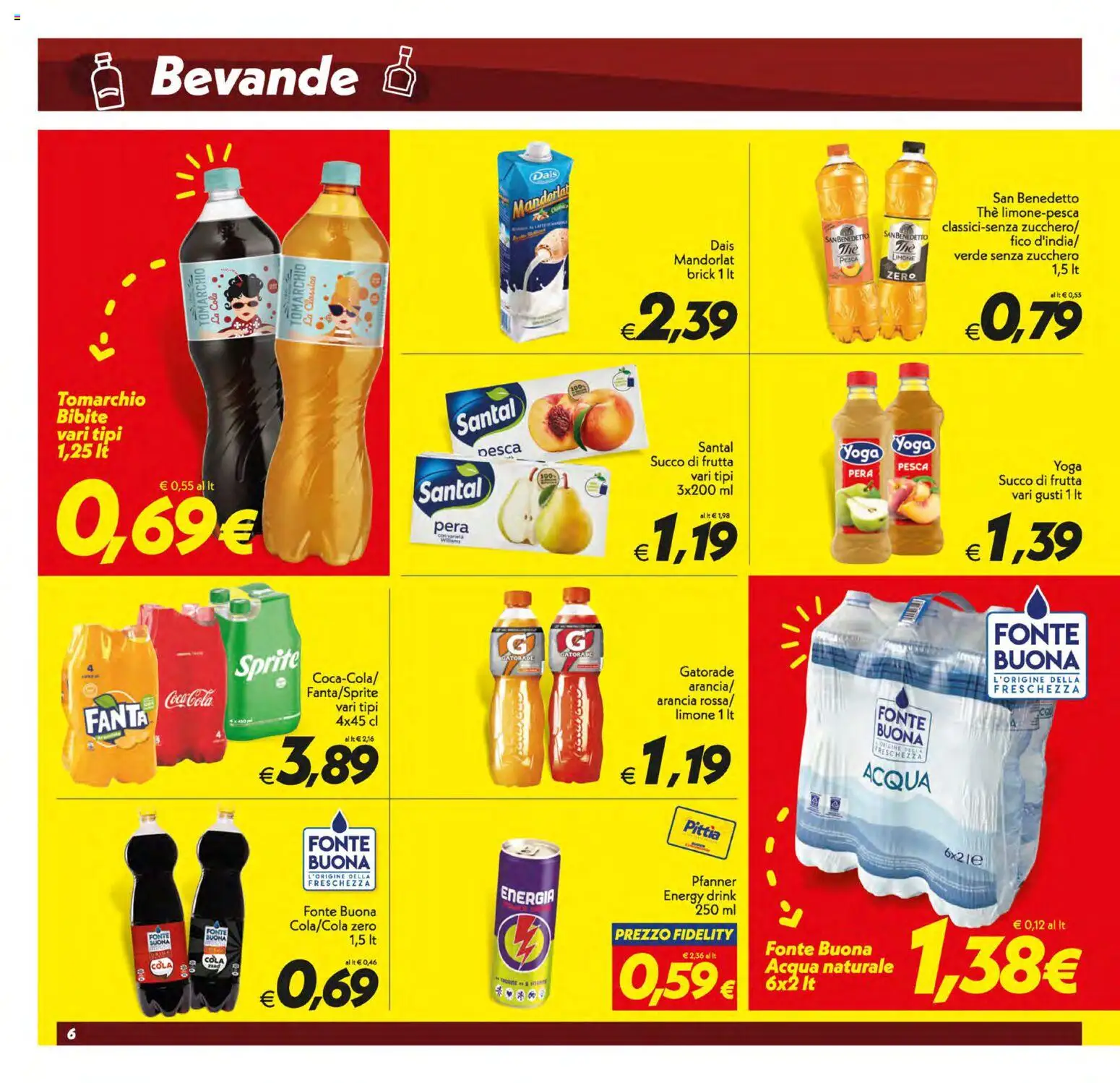 Volantino SuperConveniente del 21/07/2026 | Pagina: 6 | Prodotti: Acqua, Frutta, Arancia, Succo di frutta