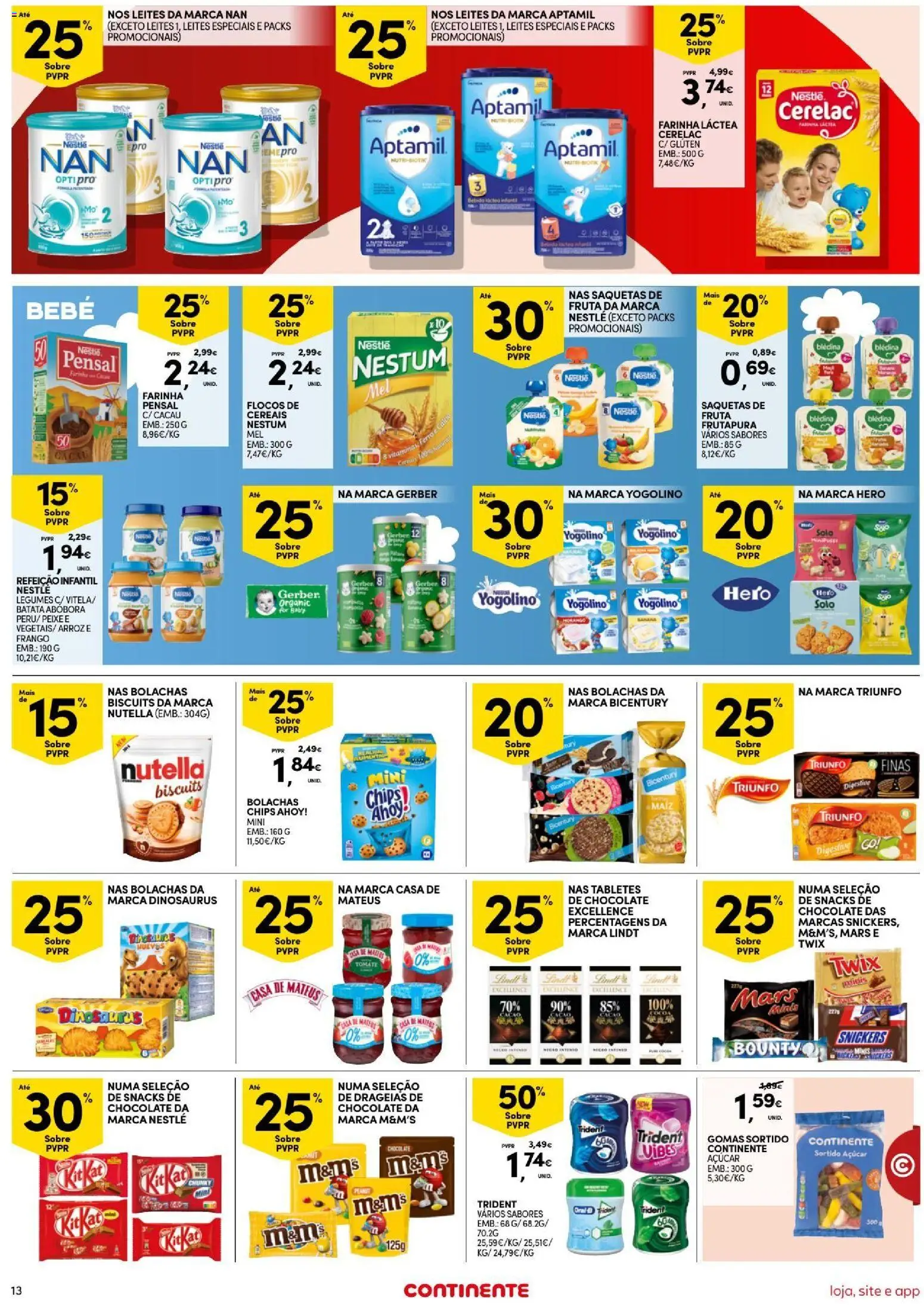 Continente Semanal Continente Bom Dia │ válido de 11/08/2026 | Página: 13 | Produtos: Batata, Snacks, Açúcar, Tomate