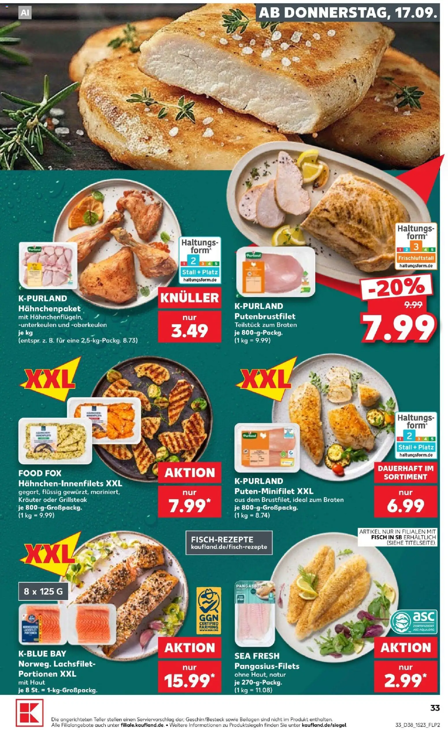 Kaufland Prospekt Leipzig – gültig ab 17.09.2026 | Seite: 33 | Produkte: Beilagen, Fisch