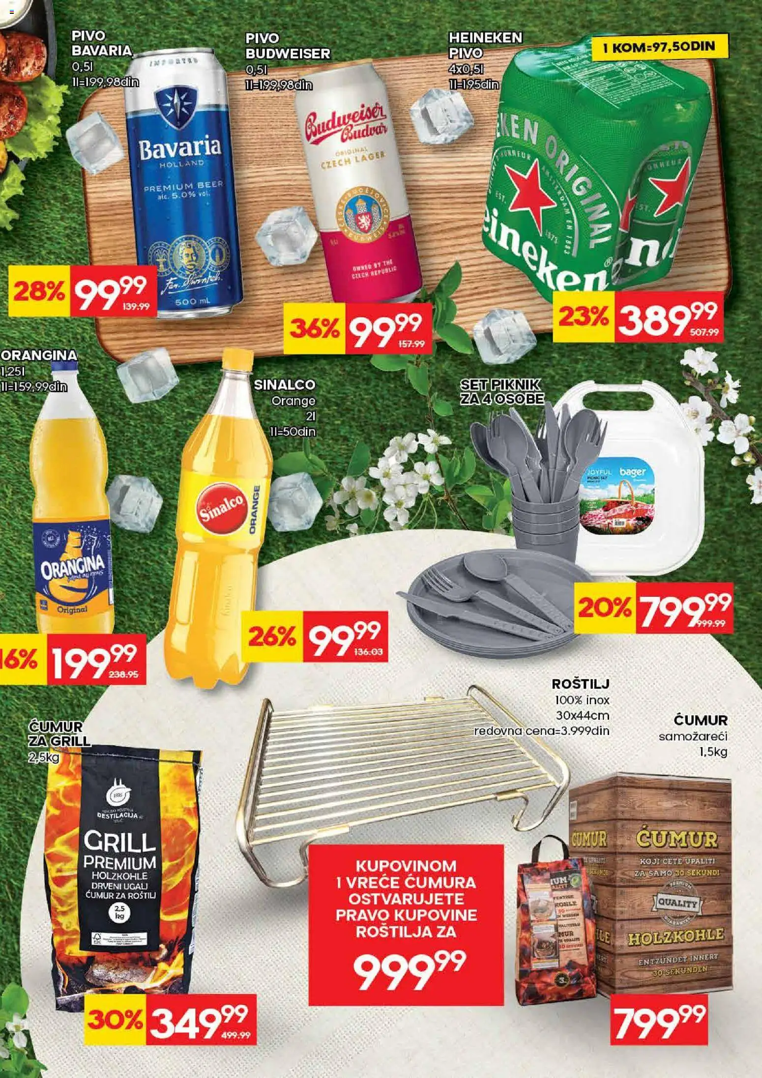 Mercator katalog - važi od 30.04.2026 | Strana: 7 | Proizvode: Heineken, Budweiser, Ćumur za roštilj, Pivo