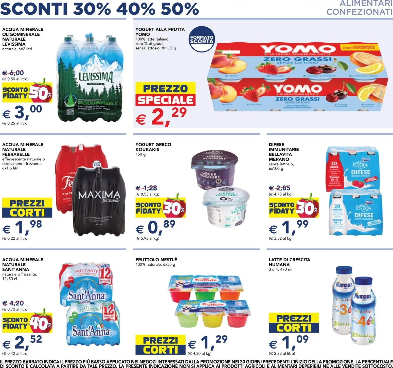 Volantino Esselunga S del 30/07/2026 | Pagina: 5 | Prodotti: Acqua, Frutta, Latte, Ferrarelle