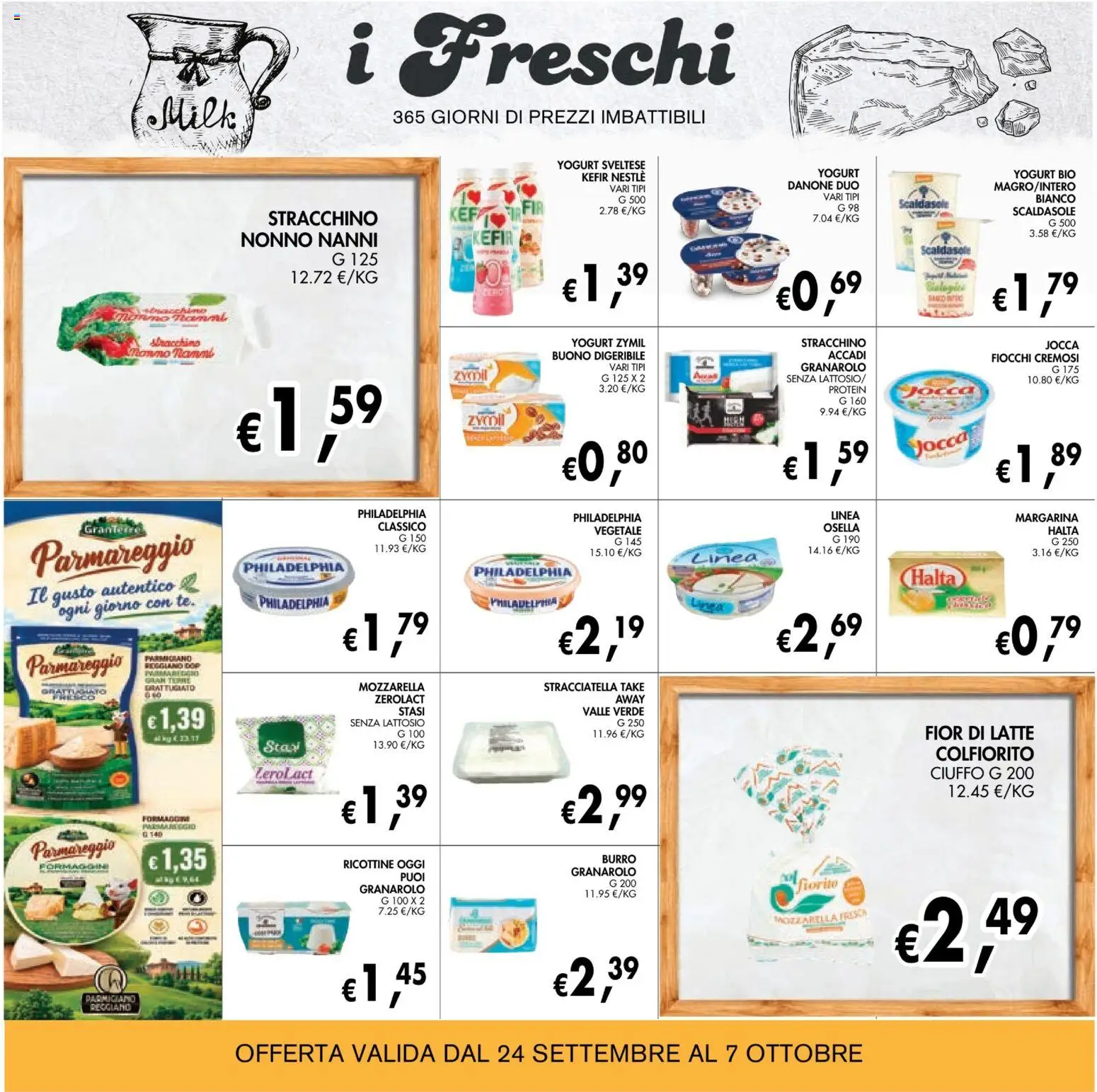 Volantino Coal del 24/09/2026 | Pagina: 16 | Prodotti: Kefir, Mozzarella, Burro, Stracchino