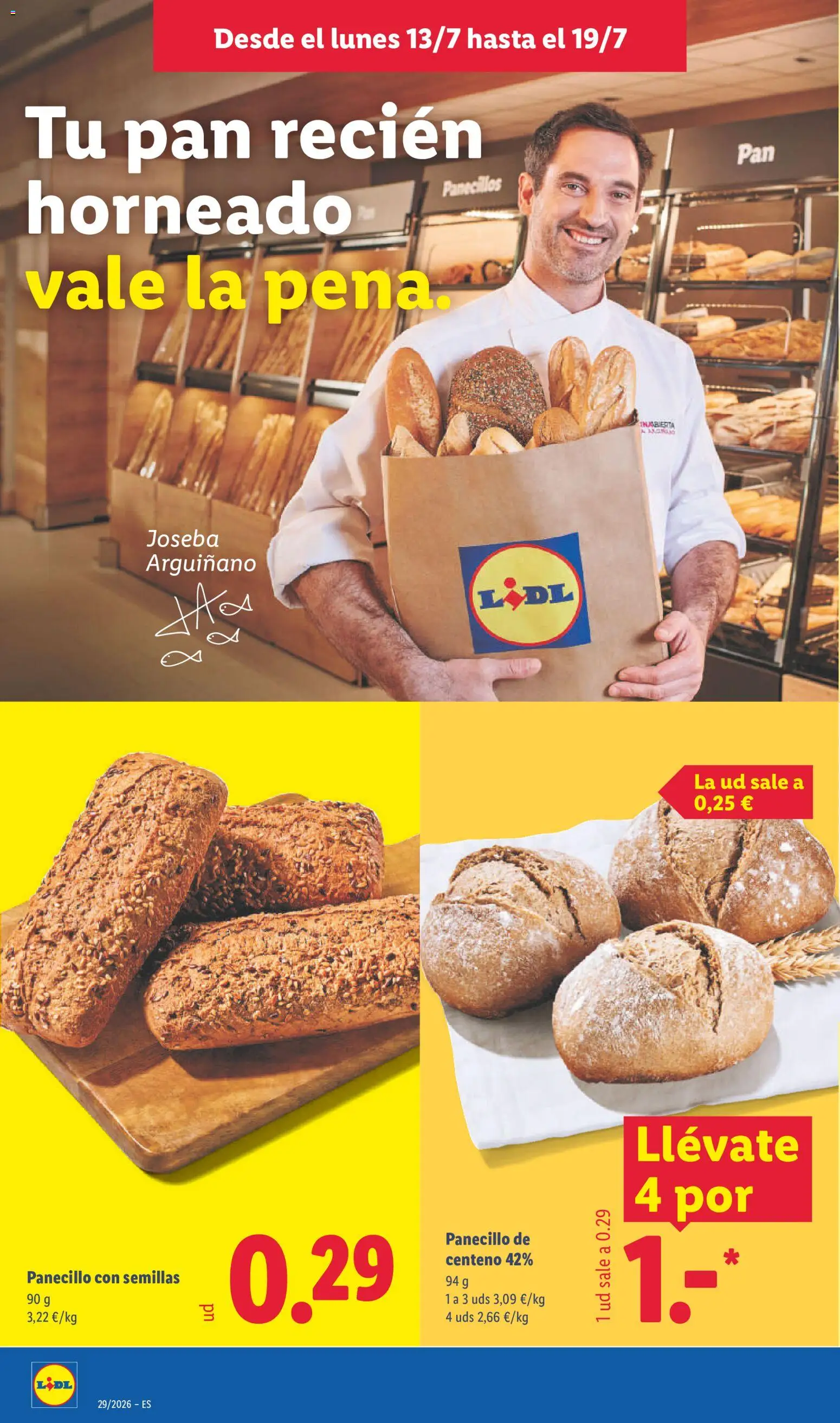 Lidl folleto │ válido desde el 13/07/2026 | Página: 4 | Productos: Pan