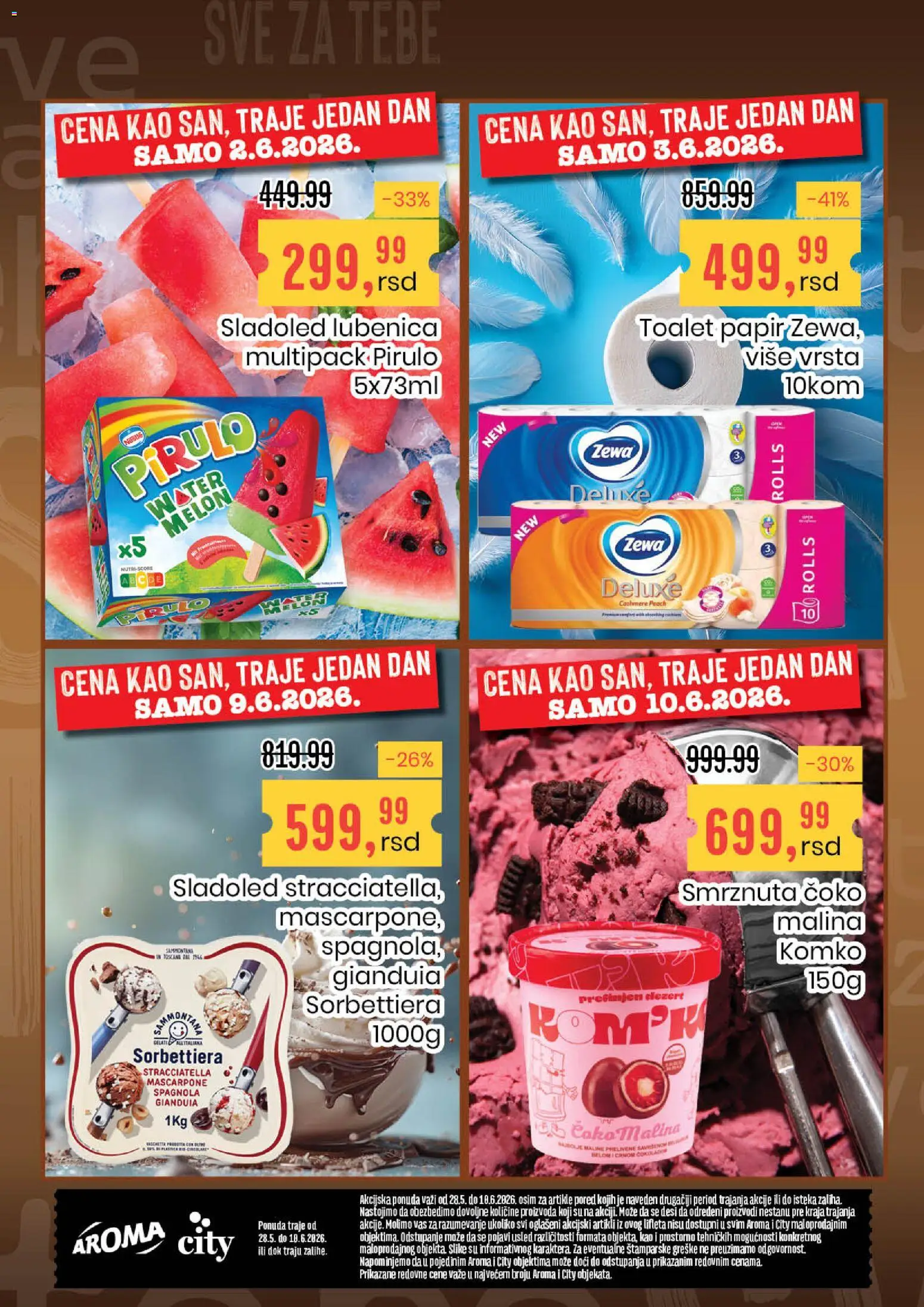Aroma Market katalog - važi od 28.05.2026 | Strana: 22 | Proizvode: Sladoled, Lubenica, Malina, Mascarpone