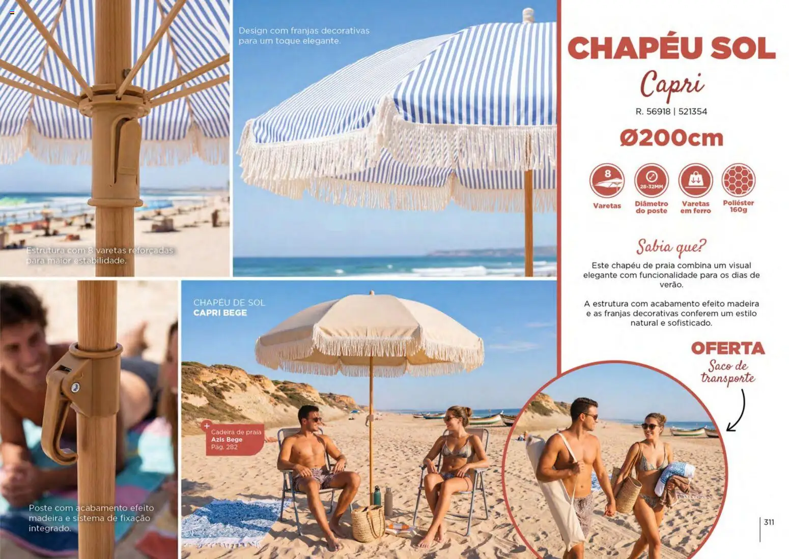 Espaço Casa Catálogo Ar Livre 2026 │ válido de 03.06.2026 | Página: 63 | Produtos: Chapéu, Ferro, Cadeira de praia, Cadeira