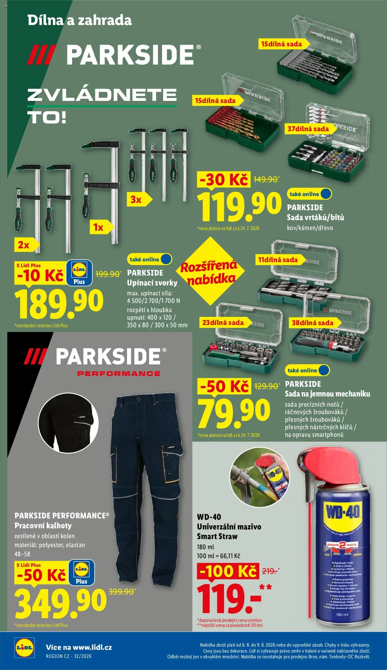 Lidl leták od 06.08.2026 | Strana: 34 | Produkty: Kalhoty, Parkside, Zahrada, Pants
