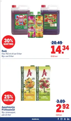 Makro folder - Non food - Voorbeeld van een folder van Makro, geldig van 20.06.2026 | Pagina: 91 | Producten: Sap, Waffelini, Fles, Frambozen
