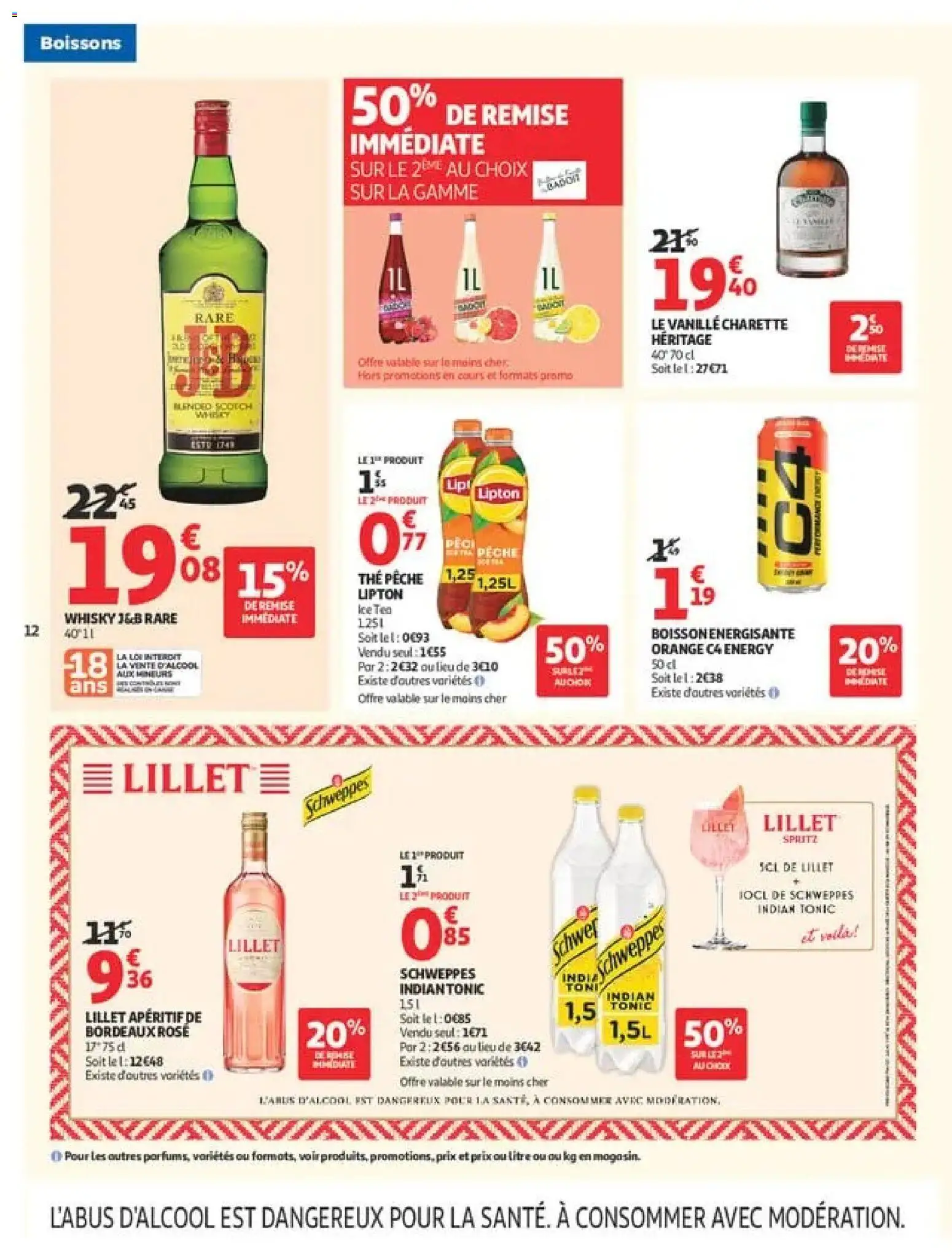 {H1} | Page: 12 | Produits: Apéritif, Alcool, Vanille, Boisson énergisante