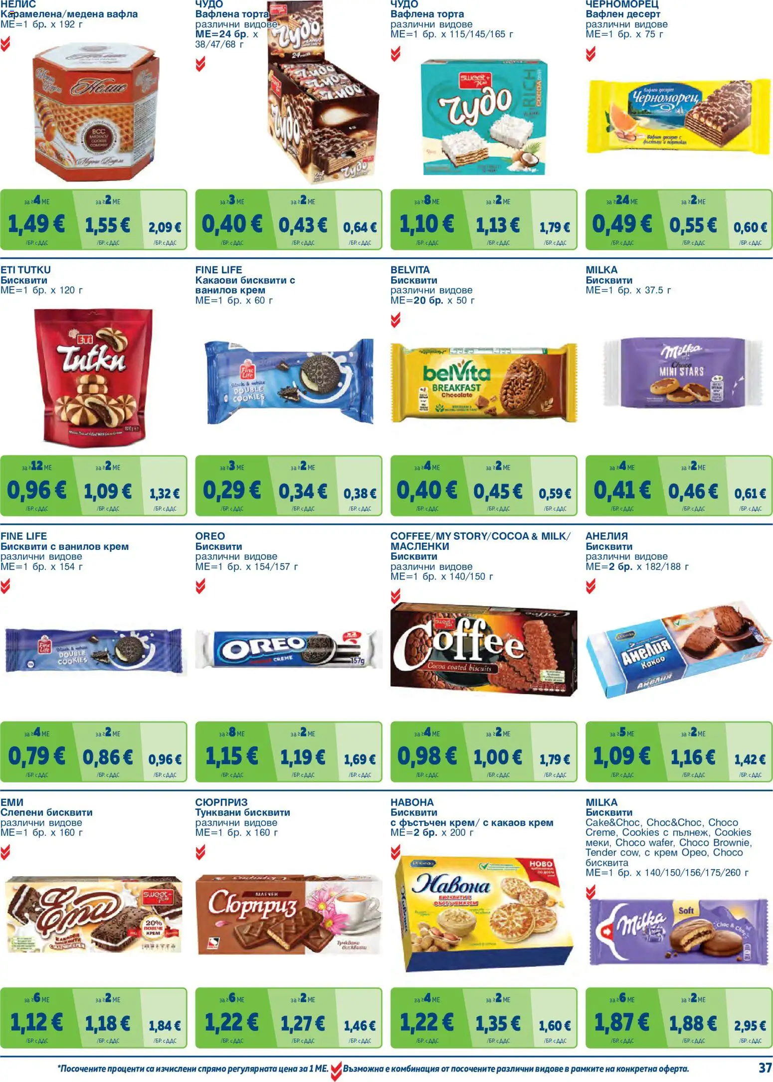{H1} | Страница: 37 | Продукти: Крем, Какаов крем, Вафла, Какао