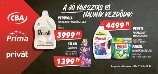 CBA Príma Aktuális óriásplakátok - amely érvényes a következő dátumtól: 2026.07.05.