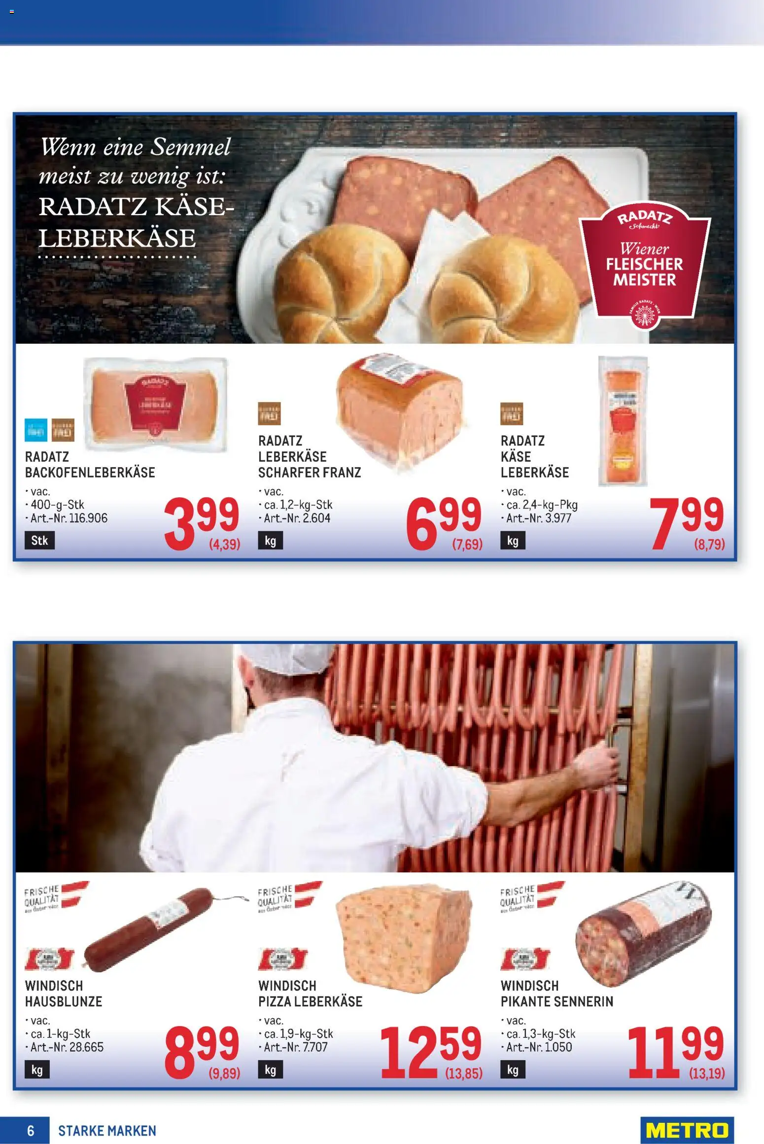 Metro angebote Starke Marken mp23 gültig ab 29.10.2026 | Seite: 6 | Produkte: Käse, Pizza