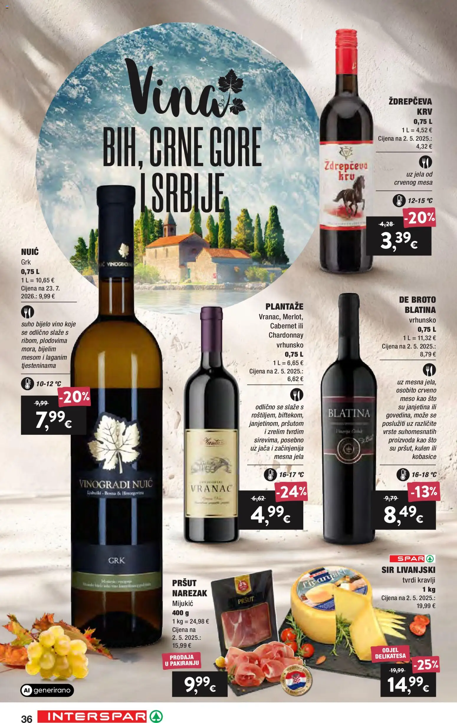Interspar katalog | vrijedi od 16.09.2026 | Stranica: 36 | Proizvodi: Meso, Narezak, Kobasice, Kulen