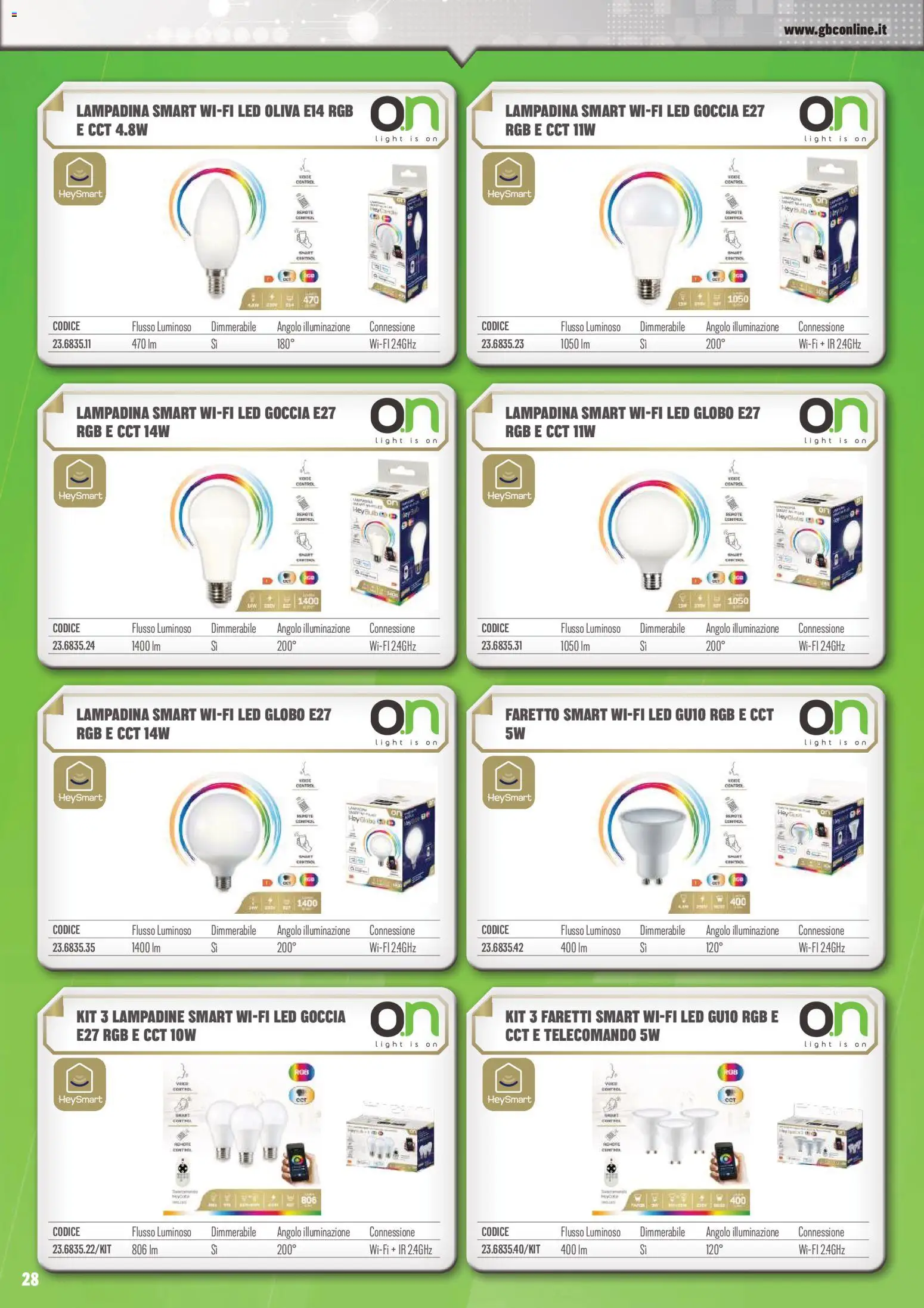 Volantino GBC del 01/07/2026 | Pagina: 28 | Prodotti: Faretto, Telecomando