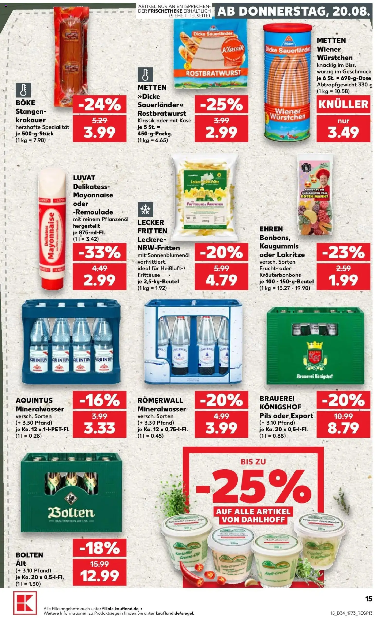 Prospekt Kaufland ab 17.08.2026 » Angebote Online zum Blättern | Seite: 26 | Produkte: Sonnenblumenol, Pils, Mineralwasser, Fritteuse