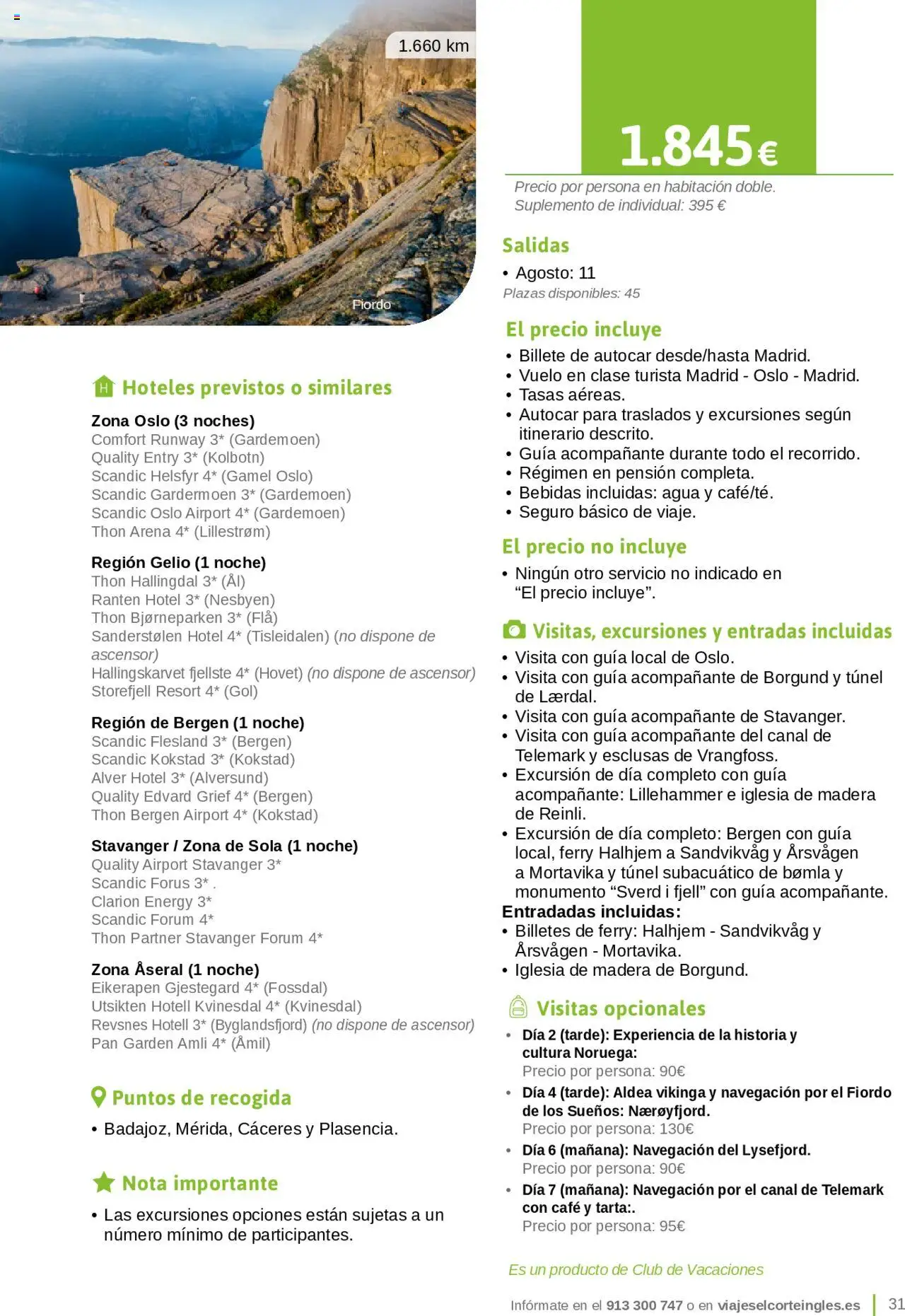 Viajes El Corte Inglés - Catálogo Junta de Extremadura │ válido desde el 01.03.2025 | Página: 31 | Productos: Pan, Café, Navegación